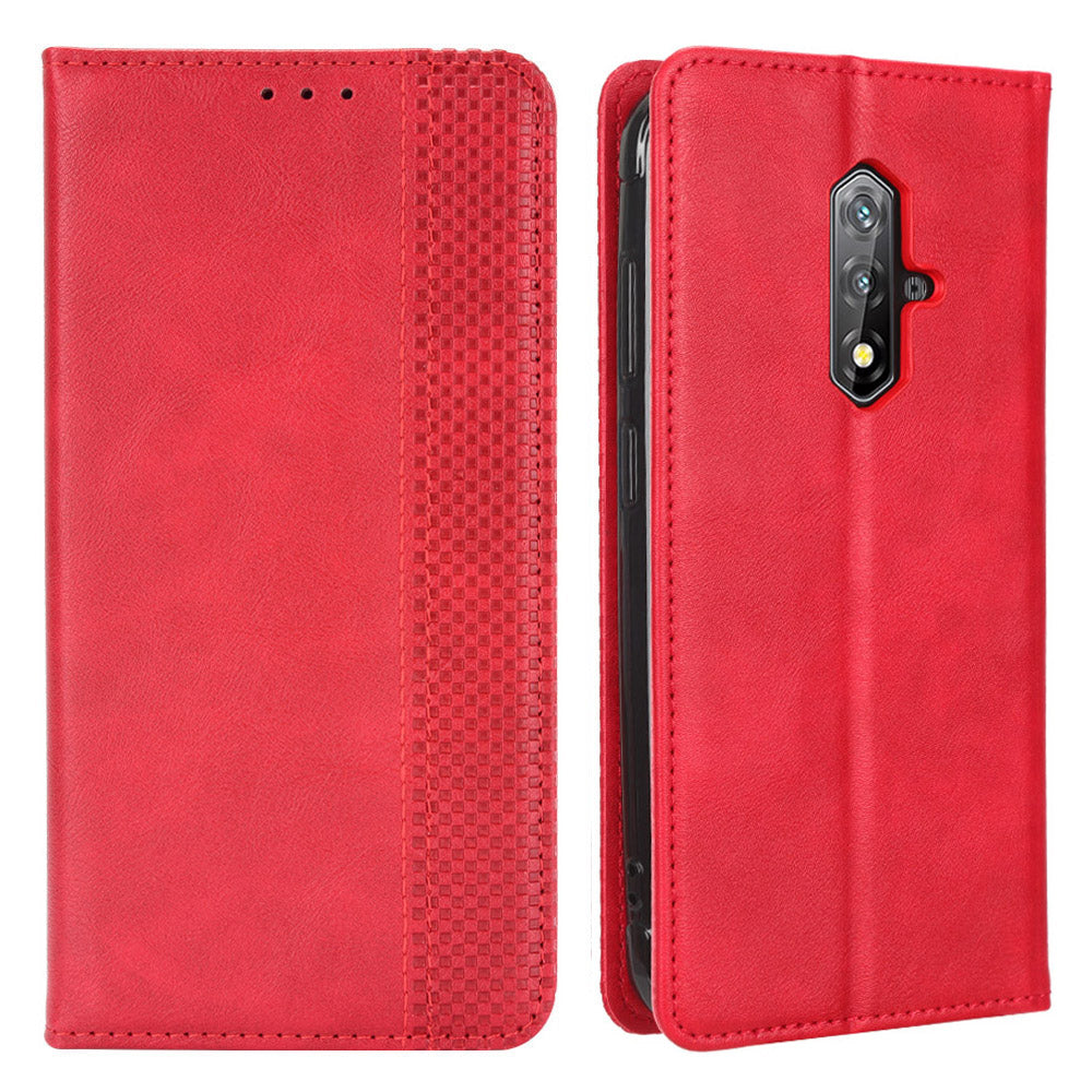 For Blackview BV5200 4G PU Leather Stand Mobile Phone Case Retro Texture Phone Case Wallet Phone Cover