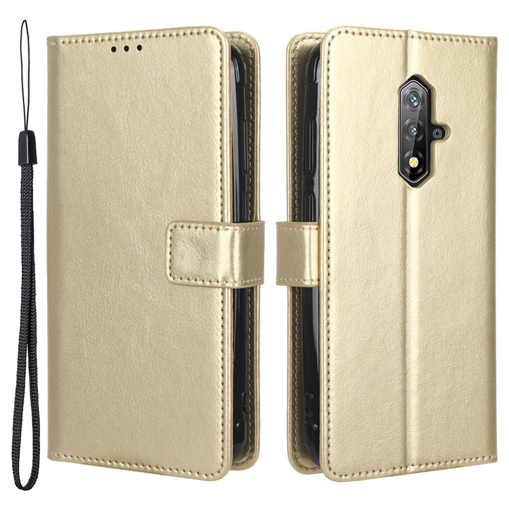 For Blackview BV5200 4G Wallet Phone Stand Case PU Leather Cover Crazy Horse Texture Phone Protector