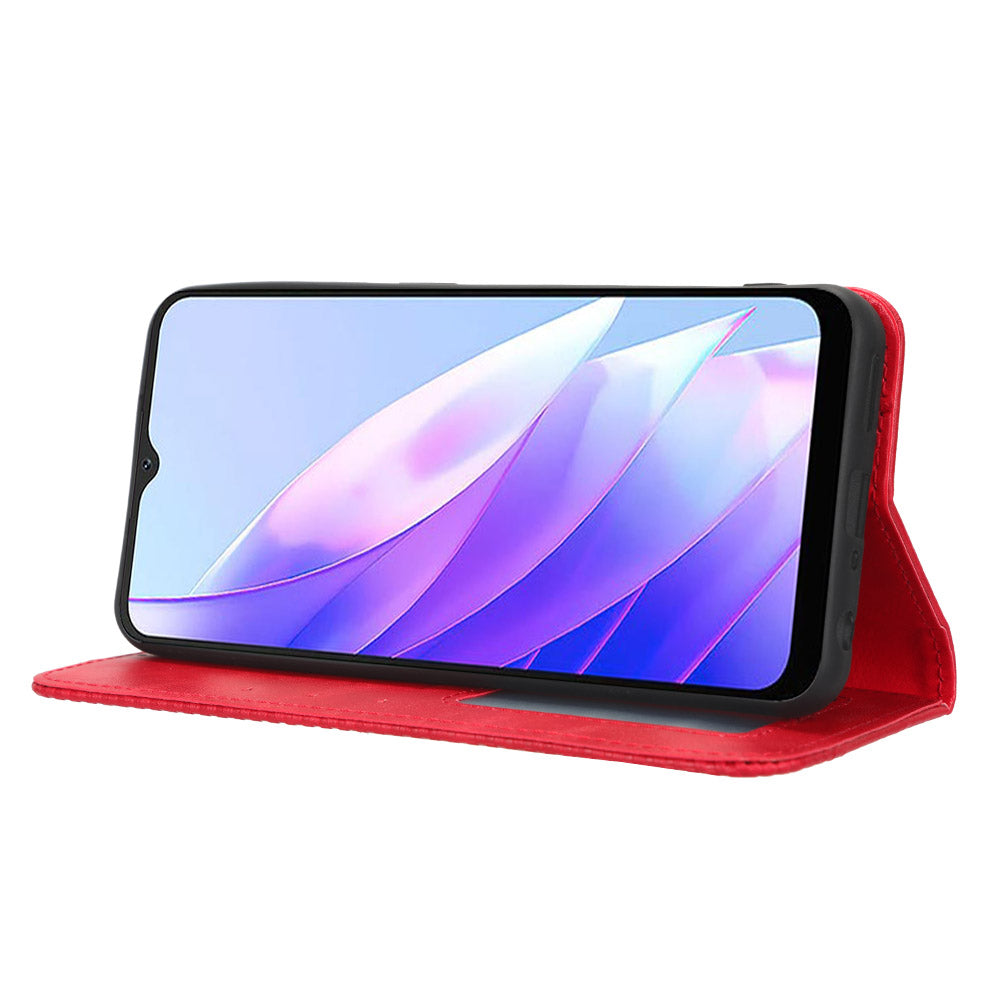 For Blackview A52 4G Dustproof Retro Texture Phone Case Leather Stand Phone Cover Wallet