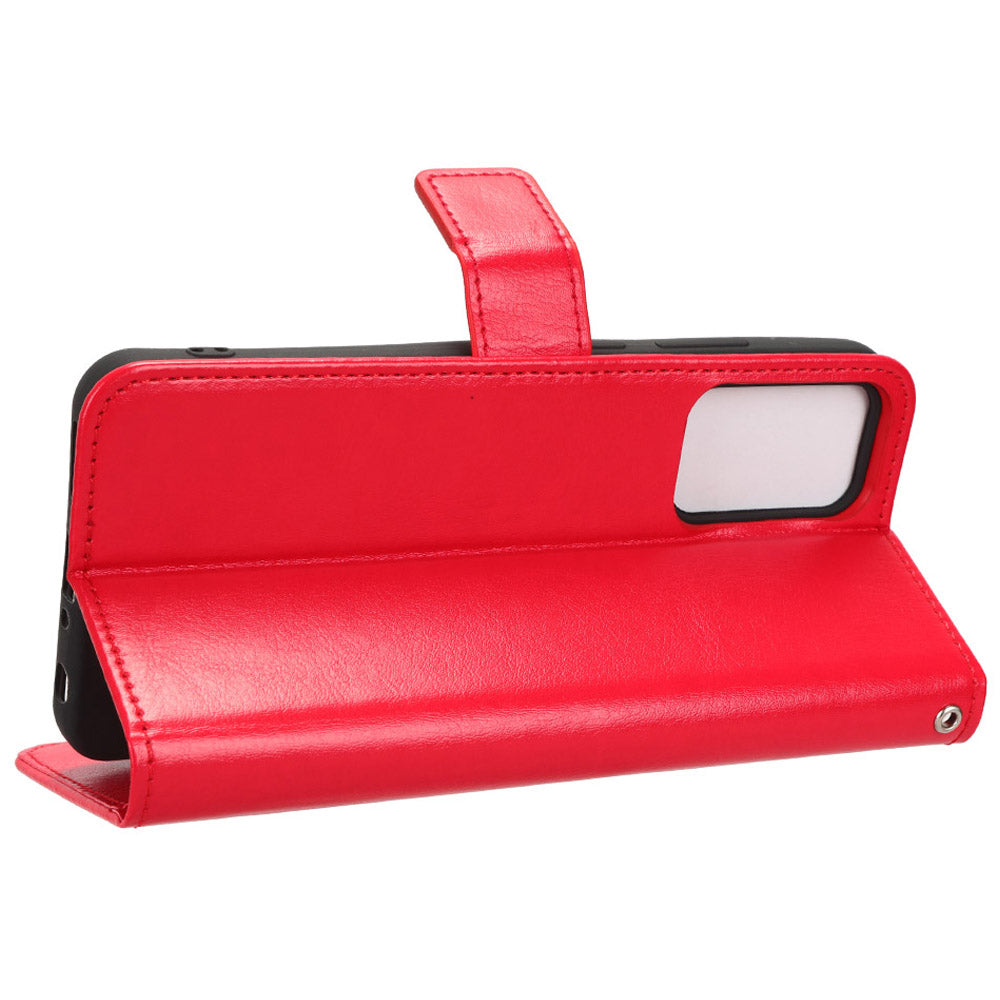 For Blackview A52 4G Wrist Clutch Phone Bag Crazy Horse Texture Wallet Stand Case PU Leather Cell Phone Cover