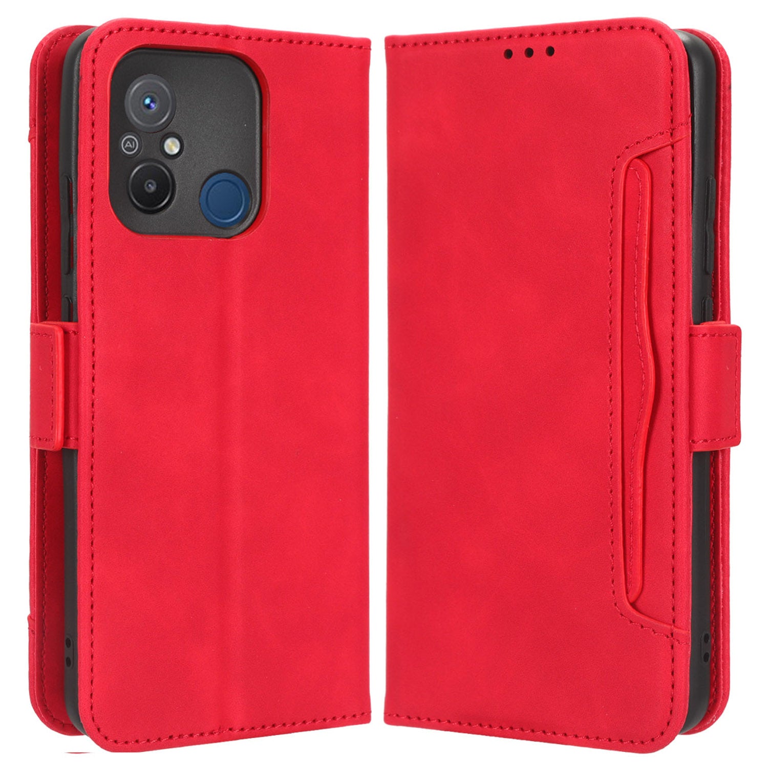 For Xiaomi Redmi 12C 4G 11A 4G Poco C55 4G Multiple Card Slots Phone Leather Cover Stand Wallet Protective Phone Case