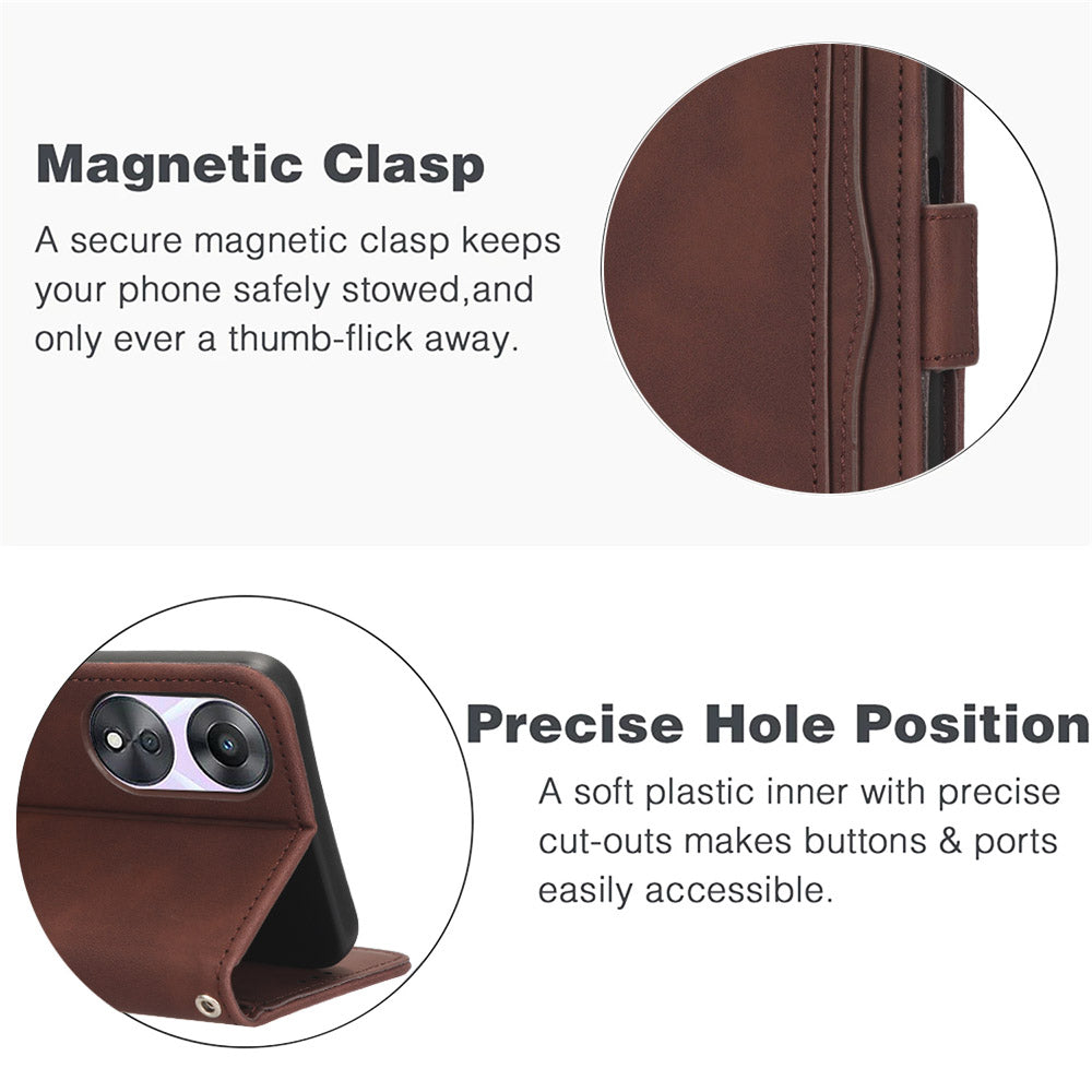 For vivo Y02 4G Anti-scratch Phone Cover PU Leather Multiple Card Slots Stand Wallet Phone Case
