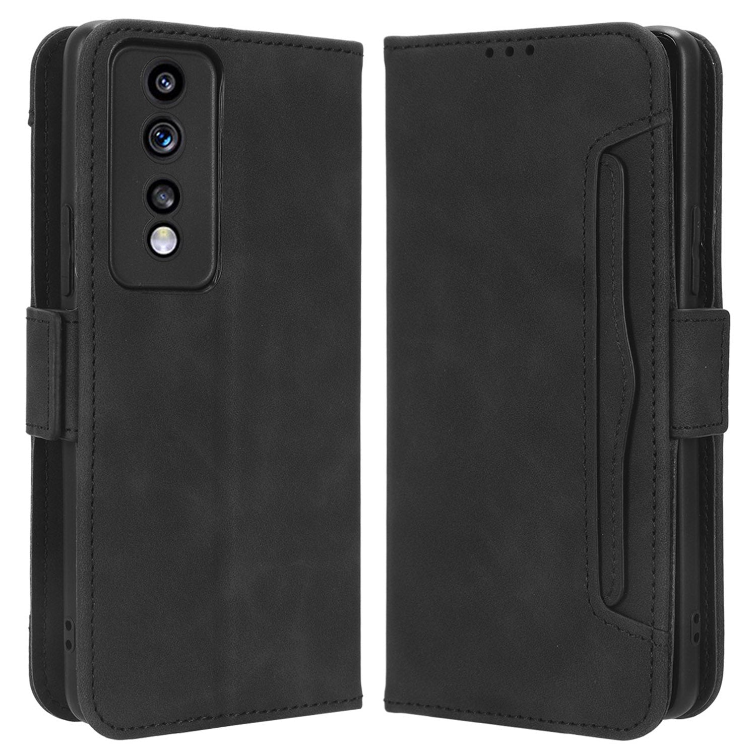 For Honor 80 GT 5G Anti-fall PU Leather Phone Cover Multiple Card Slots Stand Wallet Phone Case