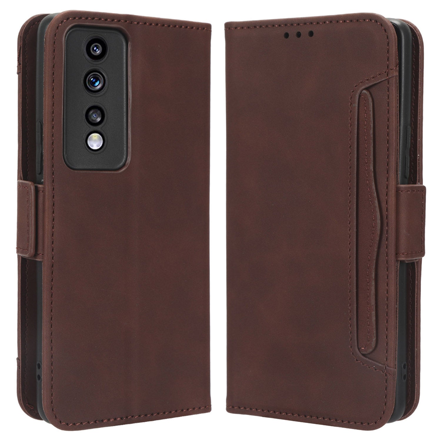 For Honor 80 GT 5G Anti-fall PU Leather Phone Cover Multiple Card Slots Stand Wallet Phone Case