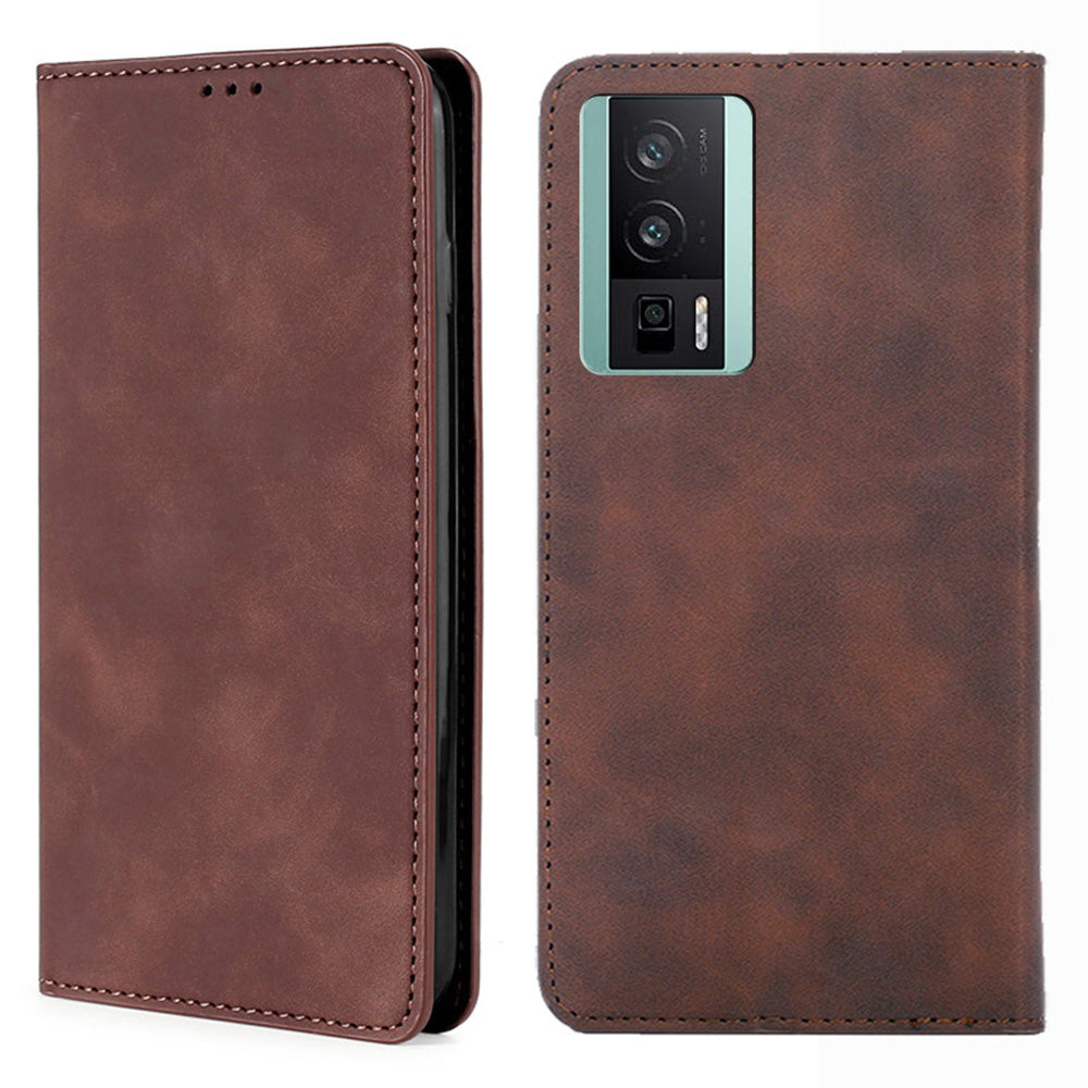 Anti-drop Phone Case For Xiaomi Poco F5 Pro 5G Redmi K60 Pro 5G K60 5G Card Slot Stand Skin-friendly Flip Leather Cell Phone Cover