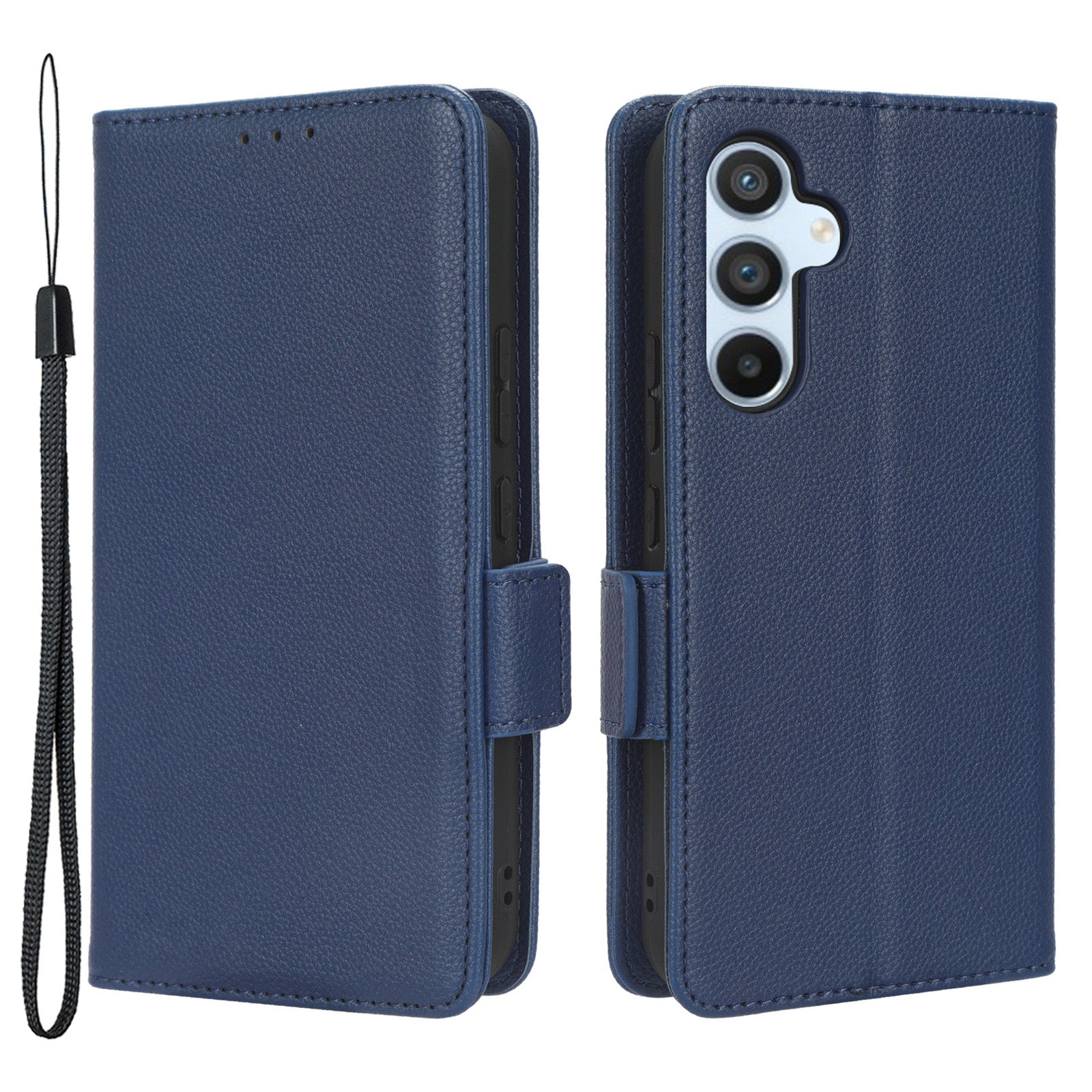 For Samsung Galaxy A54 5G Mobile Phone Cover Wallet Stand Litchi Texture PU Leather Dual Magnetic Clasp Phone Case