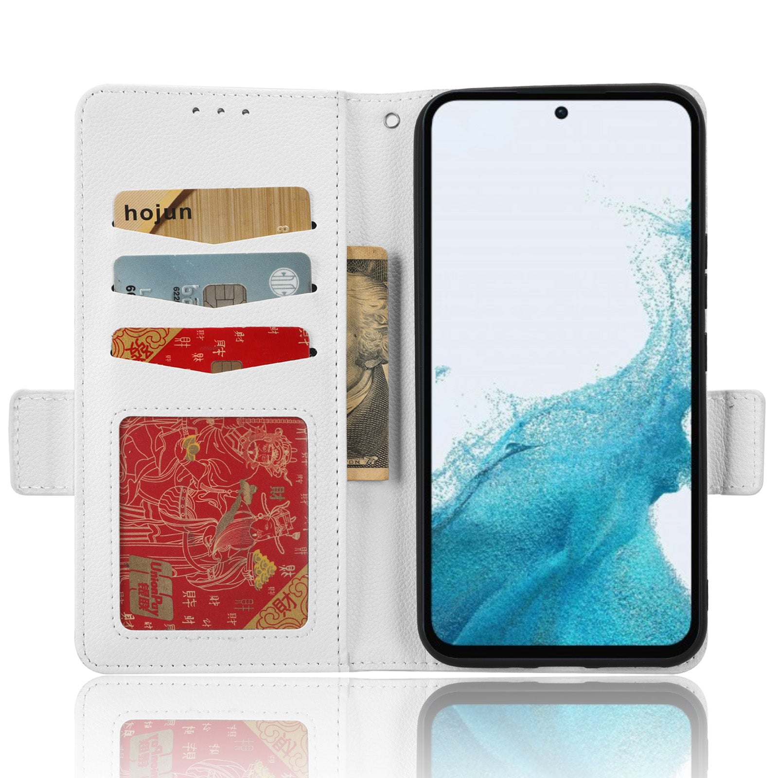 For Samsung Galaxy A54 5G Mobile Phone Cover Wallet Stand Litchi Texture PU Leather Dual Magnetic Clasp Phone Case