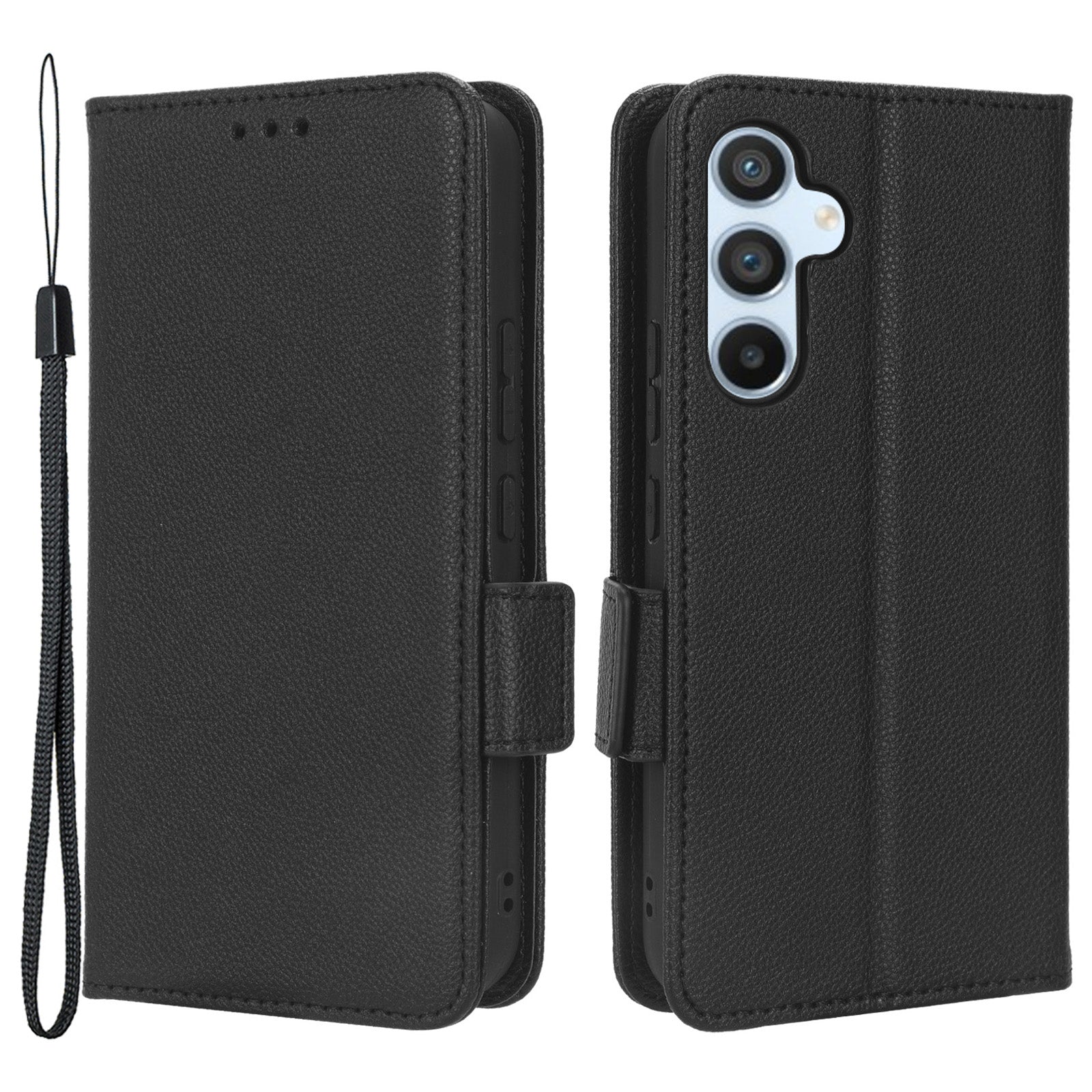 For Samsung Galaxy A54 5G Mobile Phone Cover Wallet Stand Litchi Texture PU Leather Dual Magnetic Clasp Phone Case