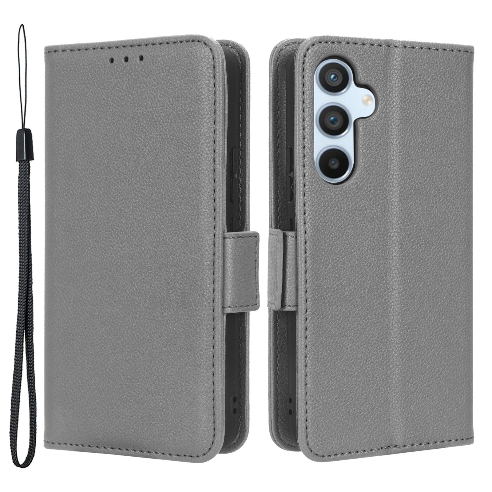 For Samsung Galaxy A54 5G Mobile Phone Cover Wallet Stand Litchi Texture PU Leather Dual Magnetic Clasp Phone Case