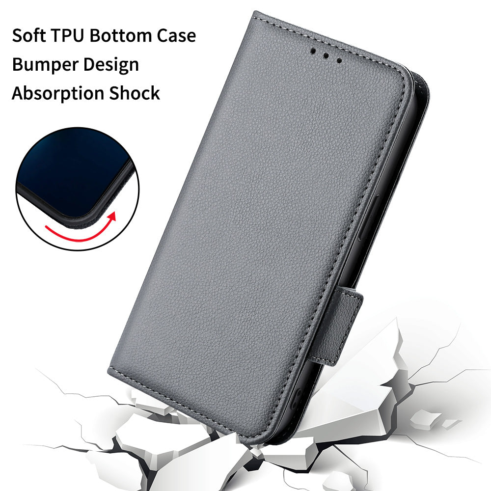 For Samsung Galaxy A54 5G Mobile Phone Cover Wallet Stand Litchi Texture PU Leather Dual Magnetic Clasp Phone Case