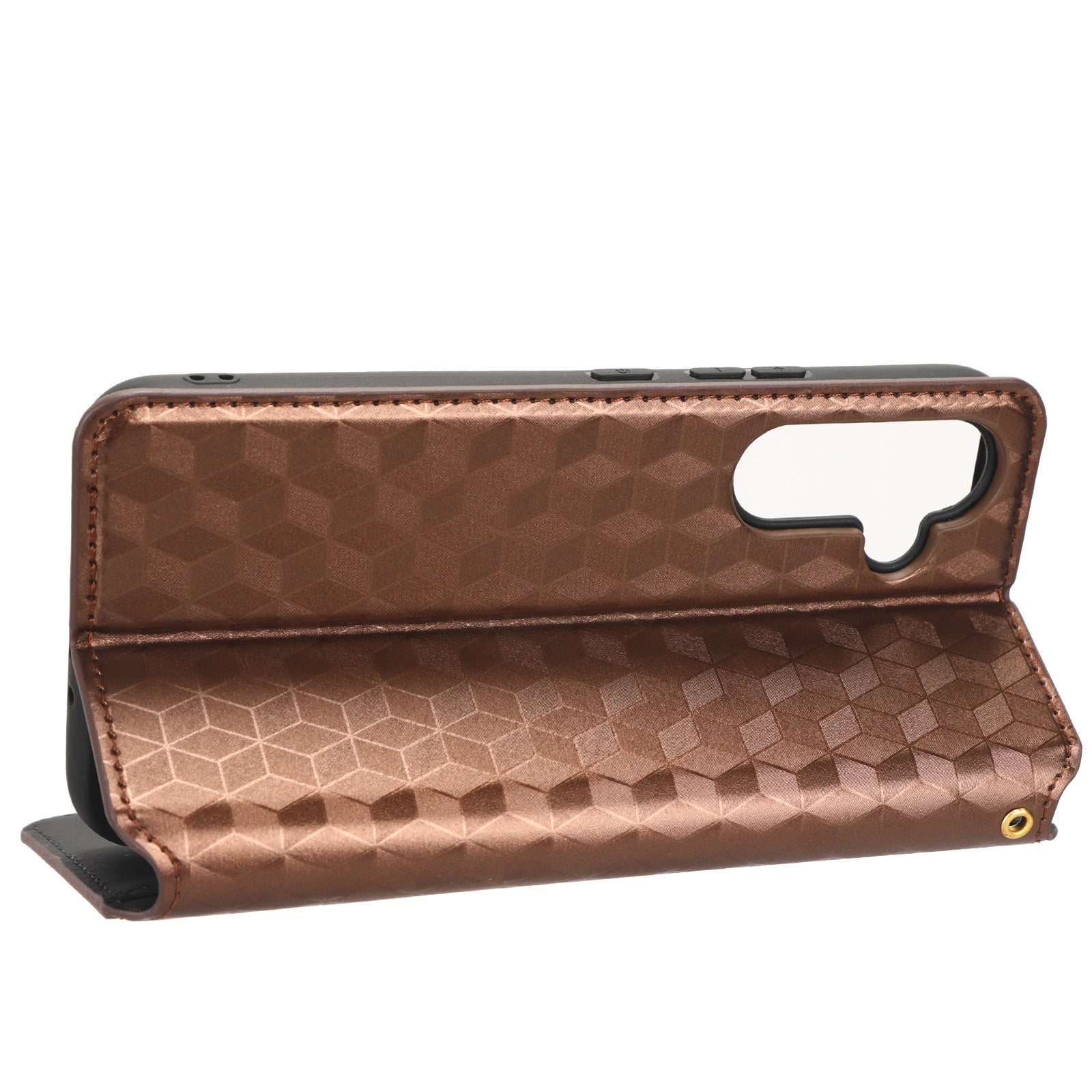 Til Samsung Galaxy A54 5G Flip Phone Case Rhombus mønster påtrykt PU læder pungholder cover