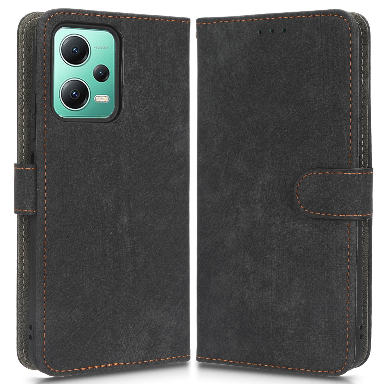For Xiaomi Redmi Note 12 5G (Global) (India) (China) Poco X5 5G Full Coverage RFID Blocking Leather Phone Case Stand Wallet Phone Shell