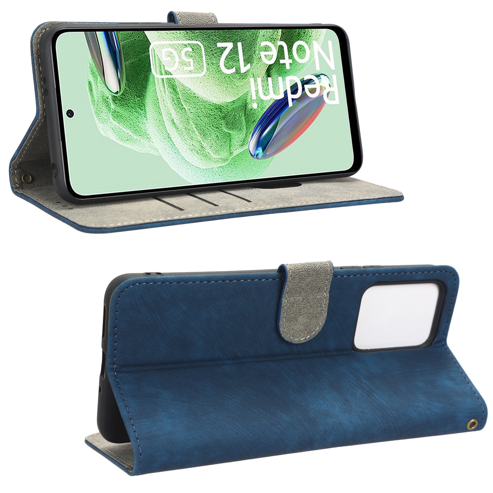 For Xiaomi Redmi Note 12 5G (Global) (India) (China) Poco X5 5G Full Coverage RFID Blocking Leather Phone Case Stand Wallet Phone Shell