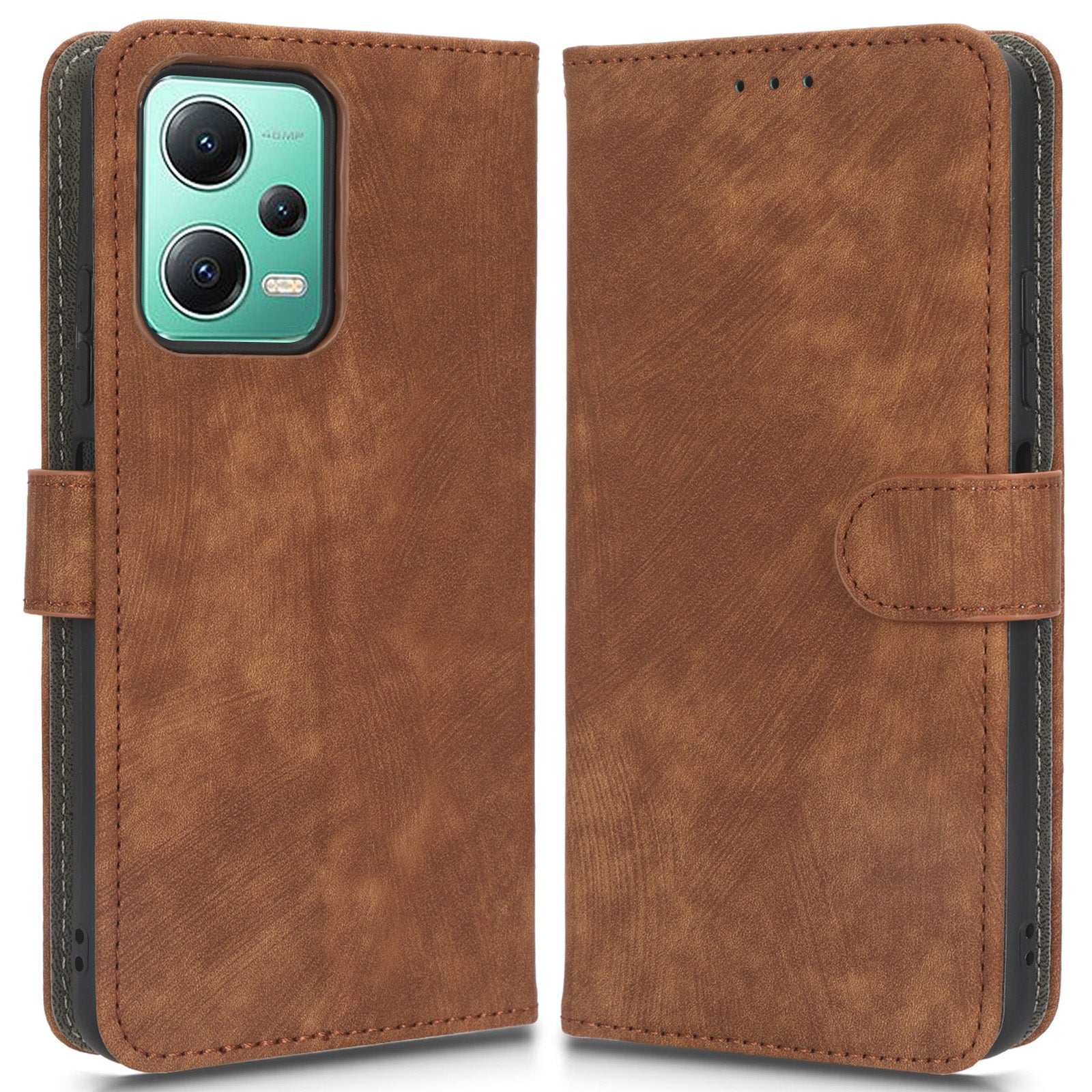 For Xiaomi Redmi Note 12 5G (Global) (India) (China) Poco X5 5G Full Coverage RFID Blocking Leather Phone Case Stand Wallet Phone Shell