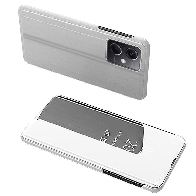 For Xiaomi Poco X5 Pro 5G Redmi Note 12 Pro Speed 5G Note 12 Pro 5G View Window PU Leather Phone Case Electroplating Mirror Surface Stand Cover