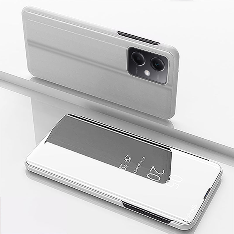 For Xiaomi Poco X5 Pro 5G Redmi Note 12 Pro Speed 5G Note 12 Pro 5G View Window PU Leather Phone Case Electroplating Mirror Surface Stand Cover