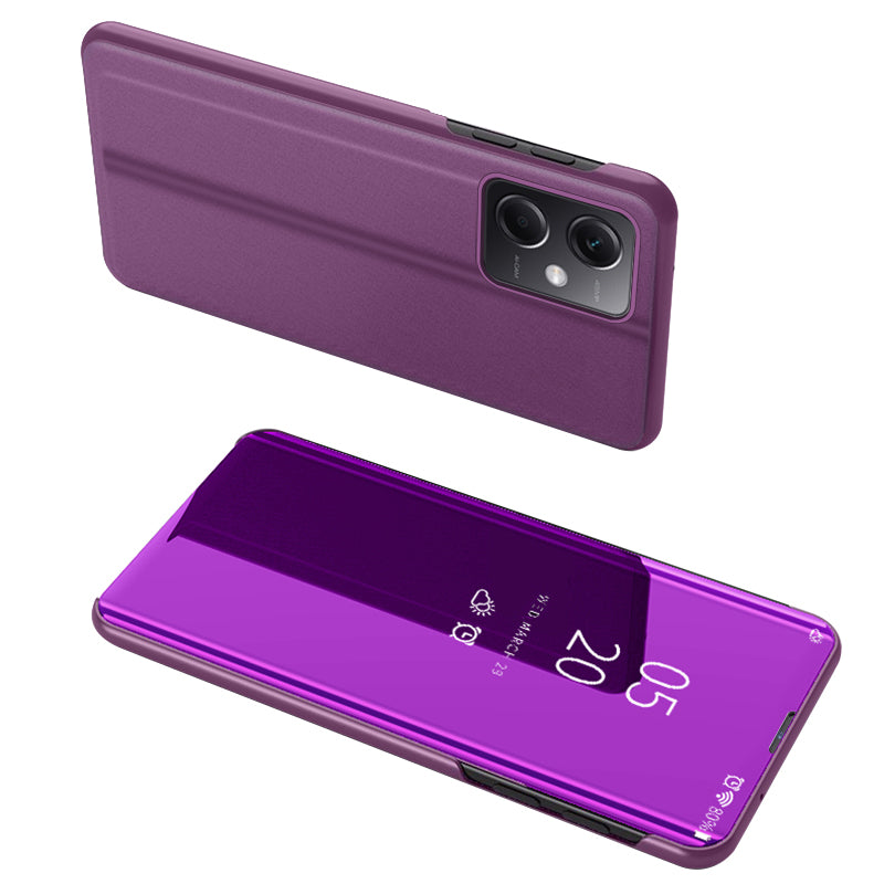 For Xiaomi Poco X5 Pro 5G Redmi Note 12 Pro Speed 5G Note 12 Pro 5G View Window PU Leather Phone Case Electroplating Mirror Surface Stand Cover