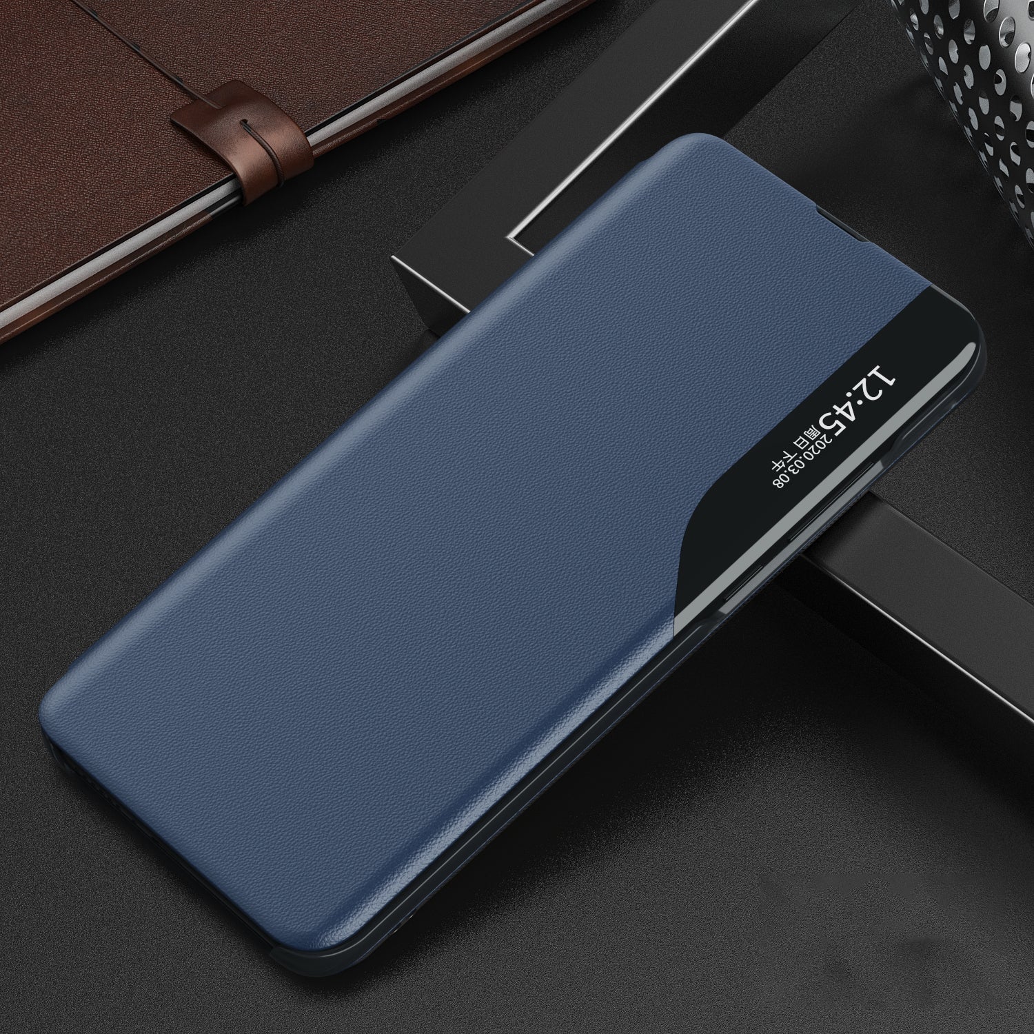 For Xiaomi Poco X5 Pro 5G Redmi Note 12 Pro Speed 5G Note 12 Pro 5G PU Leather Side View Window Phone Case Shockproof Stand Cover