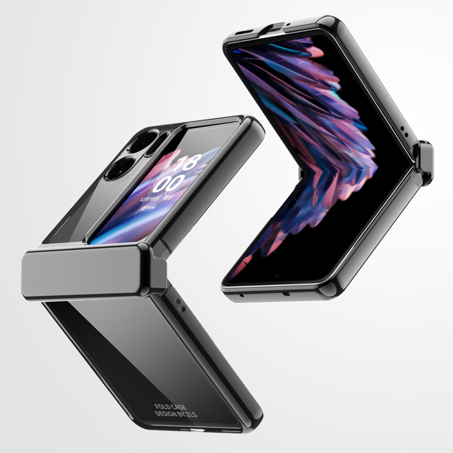 For Oppo Find N2 Flip 5G Hard PC Phone Case Magnetic Hinge Protective Cover with Small Screen Protector