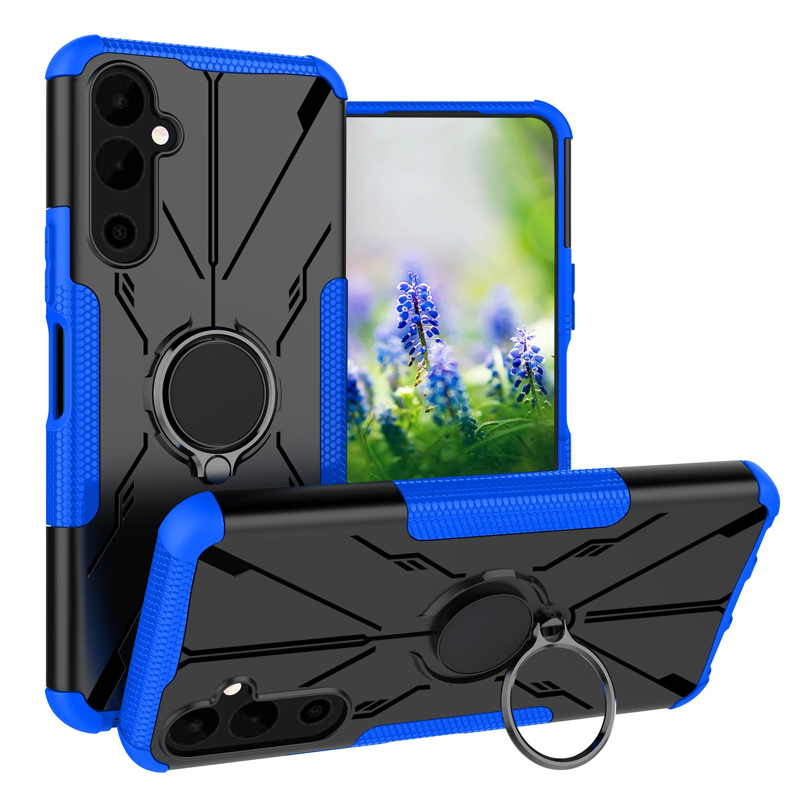 For Tecno Pova Neo 2 4G Ring Holder Kickstand Phone Cover Hard PC Soft TPU Cell Phone Case