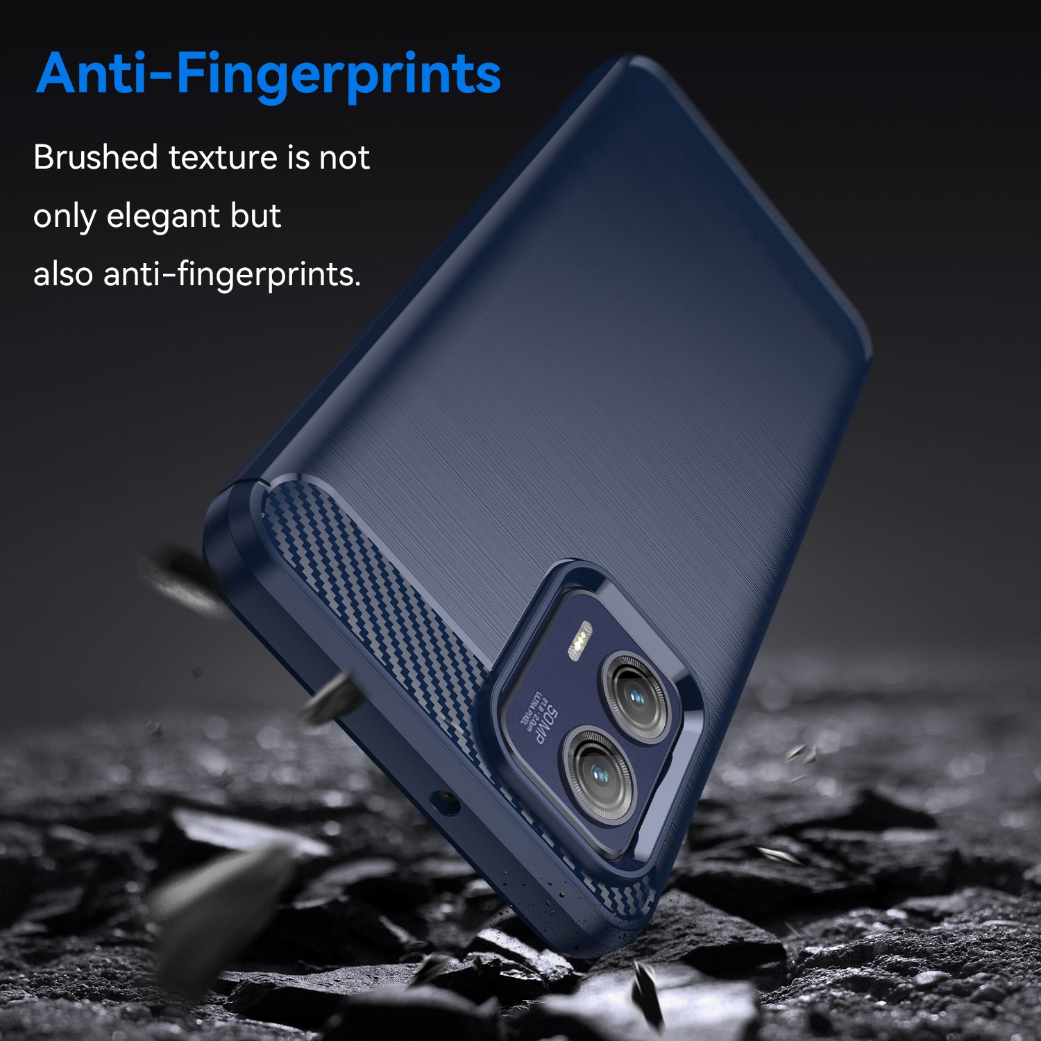 For Motorola Moto G73 5G Phone Shell Case Brushed Carbon Fiber Texture Mobile Phone Case Cover