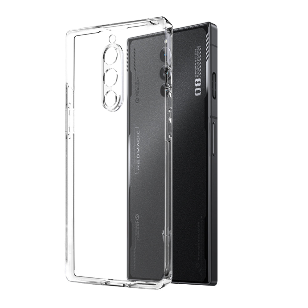 NORTHJO For ZTE nubia Red Magic 8 Pro 5G/8 Pro 5G TPU Phone Case Cover Tempered Glass Screen Protector - Transparent