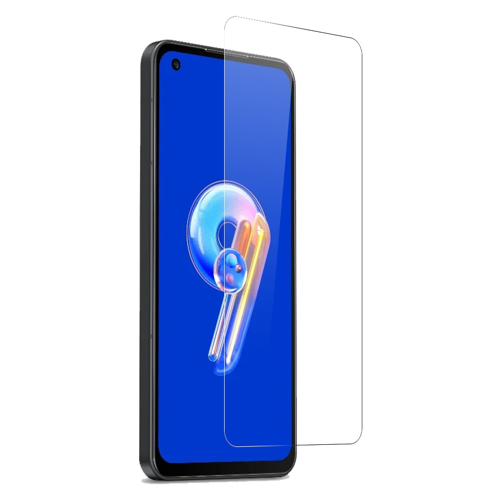 NORTHJO For Asus Zenfone 9 5G Phone Case TPU Cover HD Clear Tempered Glass Screen Protector - Transparent