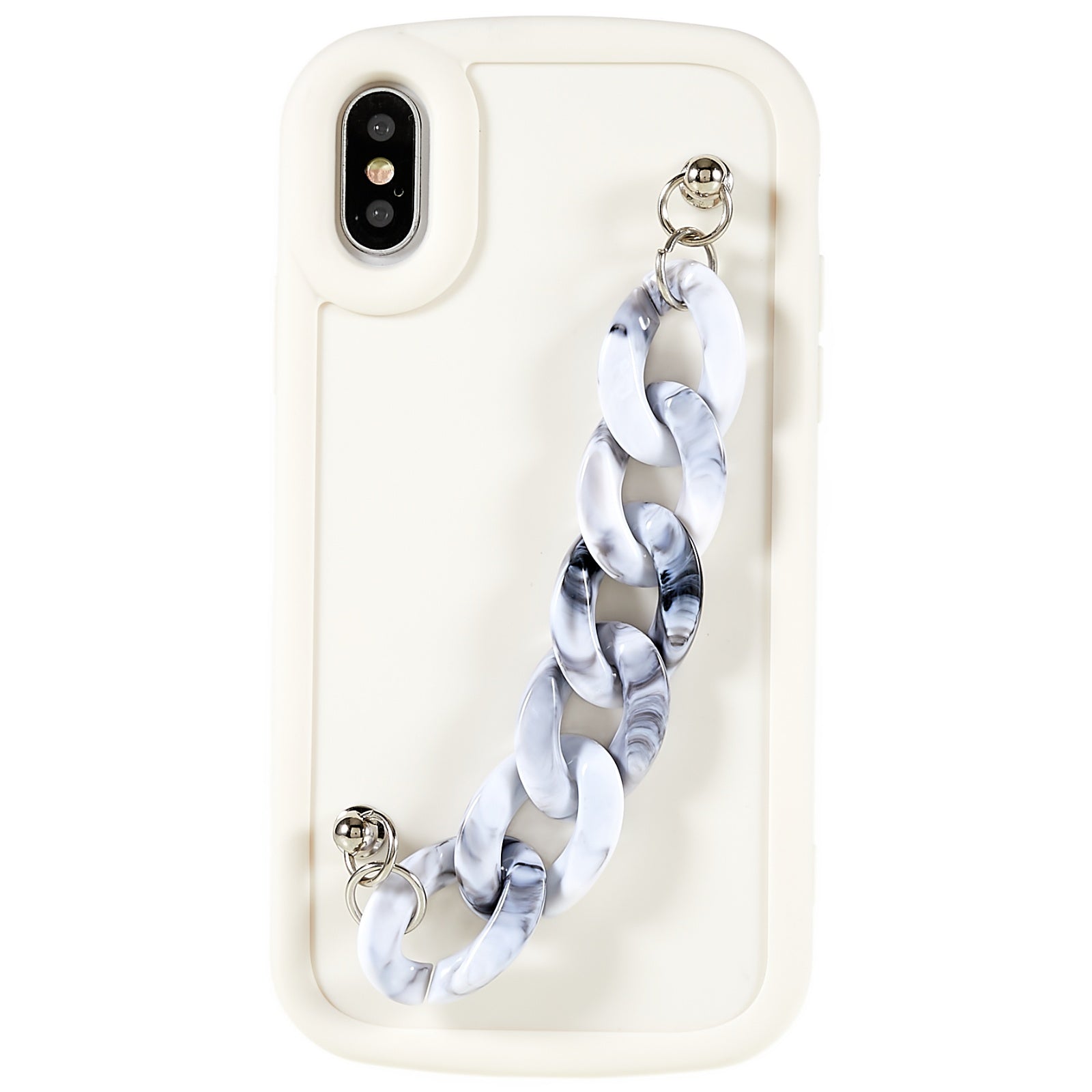 For iPhone X XS 5.8 inch TPU Phone Case with Marble Strap Soft Matte Anti-Drop Shockproof Cover