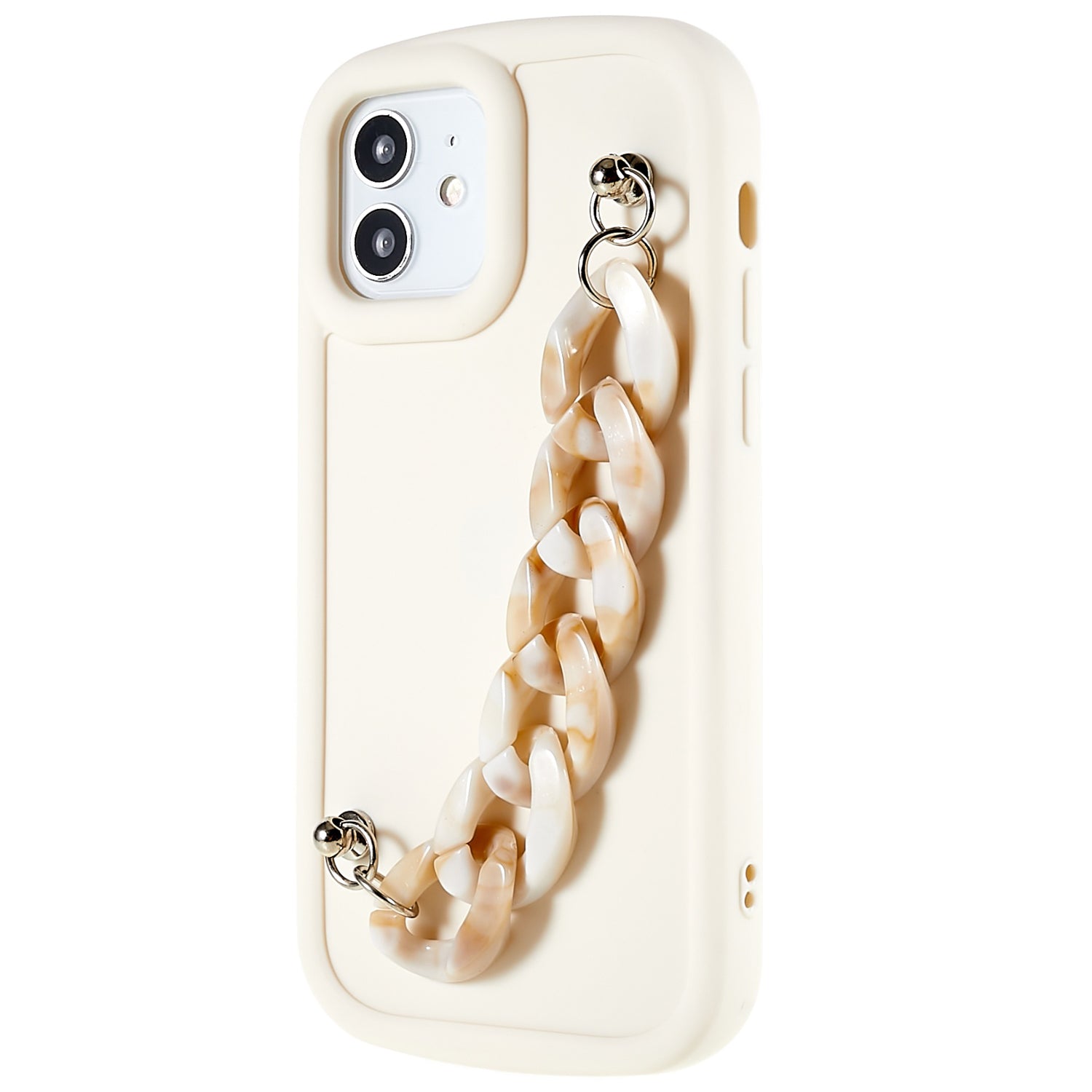 For iPhone 12 12 Pro 6.1 inch Soft TPU Phone Case Matte Surface Chain Bracelet Phone Cover