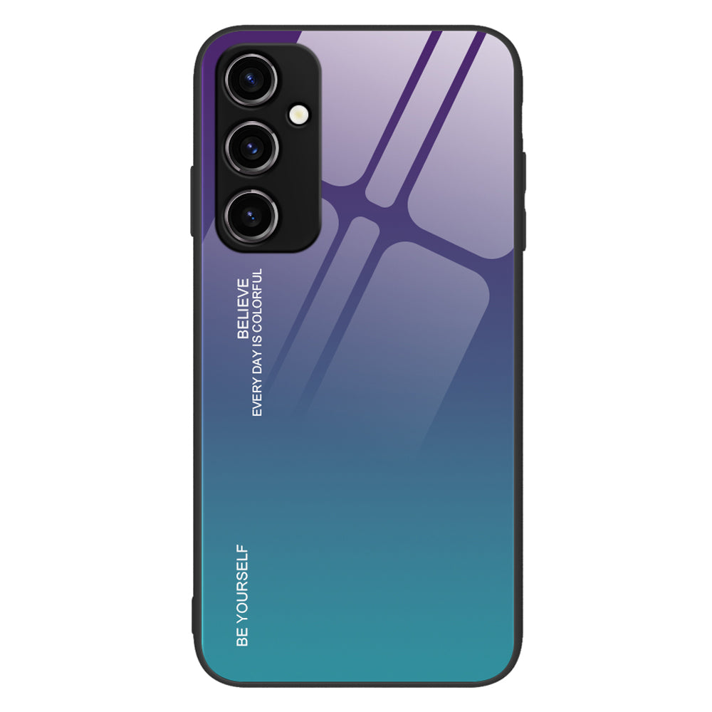 Gradient Color Phone Case for Samsung Galaxy A54 5G Tempered Glass PC TPU Anti-Slip Phone Cover