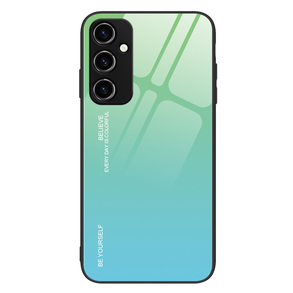 Gradient Color Phone Case for Samsung Galaxy A54 5G Tempered Glass PC TPU Anti-Slip Phone Cover