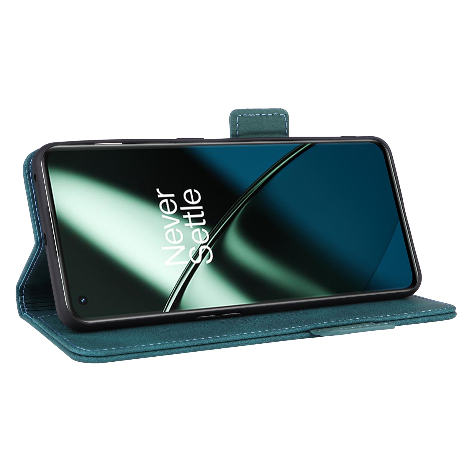 For OnePlus 11 5G Flip Cell Phone Cover Hardware Decor PU Leather Wallet Phone Case with Phone Stand Function