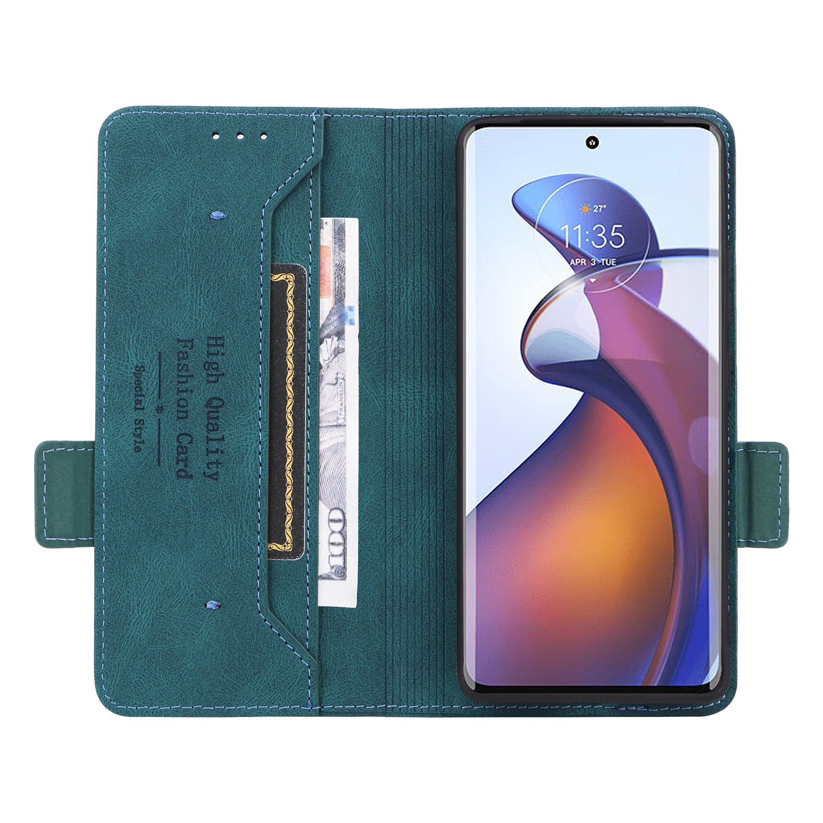 PU Leather Wallet Case for Motorola Edge 30 Fusion 5G Moto S30 Pro 5G Hardware Decor Stand Folio Phone Cover