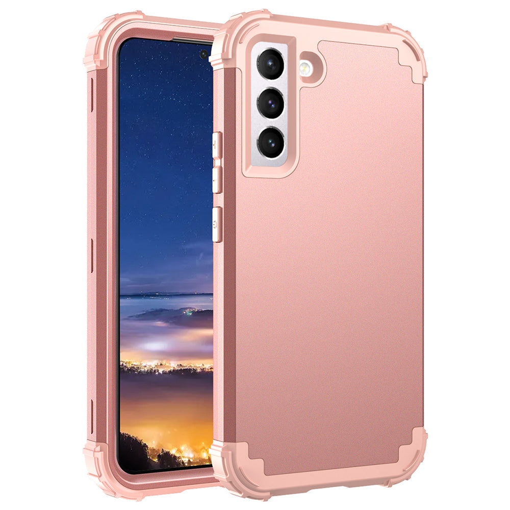 For Samsung Galaxy S23 Drop Protection 3-In-1 Phone Shell PC Silicone Phone Case Shockproof Mobile Phone Cover