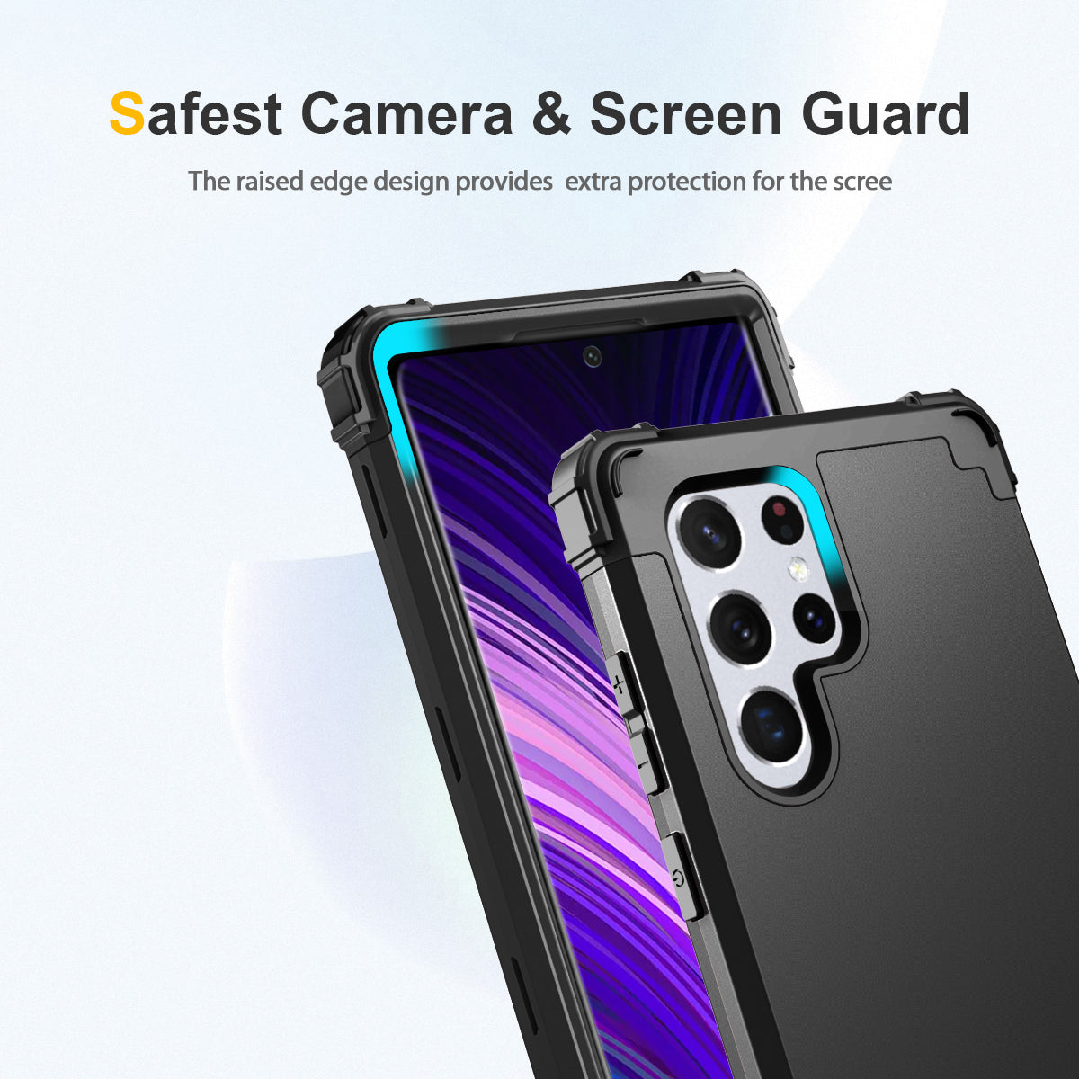 For Samsung Galaxy S23 Ultra Hard Plastic Silicone Phone Case Shockproof Cell Phone Cover