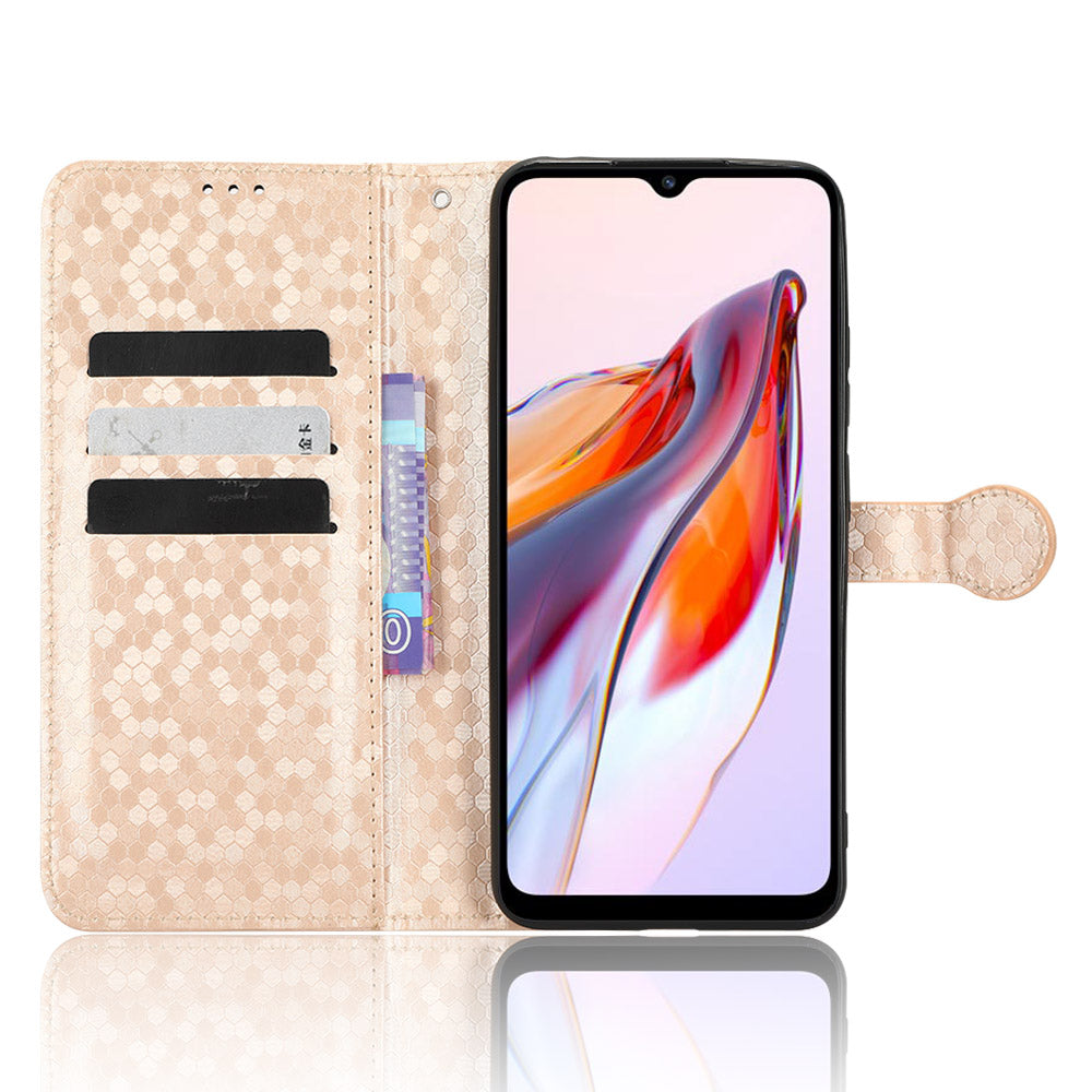 Anti-shock Leather Phone Cover For Xiaomi Redmi 12C 4G 11A 4G Dot Pattern Imprinted Anti-scratch Phone Case Wallet Stand