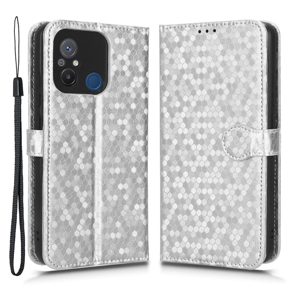 Anti-shock Leather Phone Cover For Xiaomi Redmi 12C 4G 11A 4G Dot Pattern Imprinted Anti-scratch Phone Case Wallet Stand
