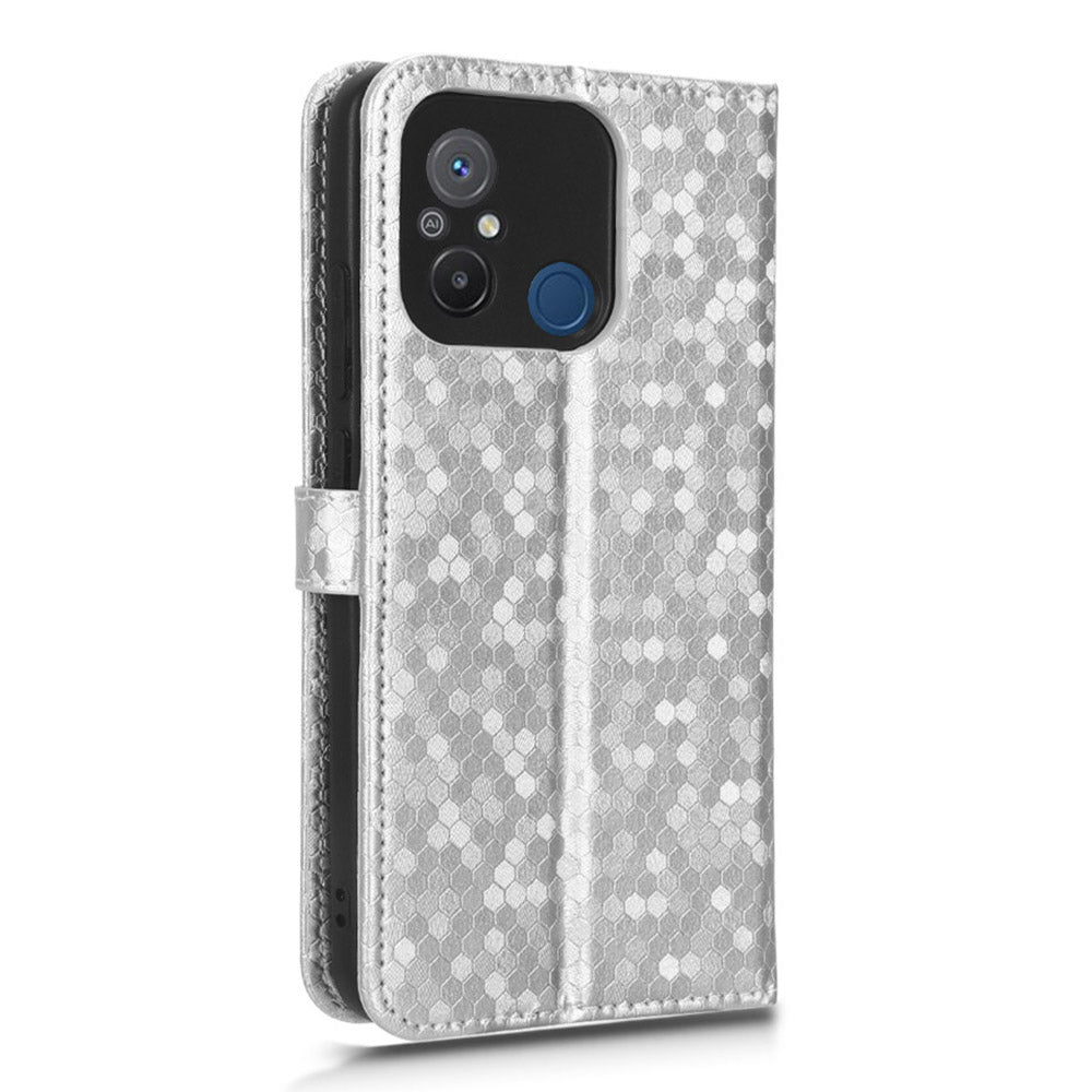 Anti-shock Leather Phone Cover For Xiaomi Redmi 12C 4G 11A 4G Dot Pattern Imprinted Anti-scratch Phone Case Wallet Stand