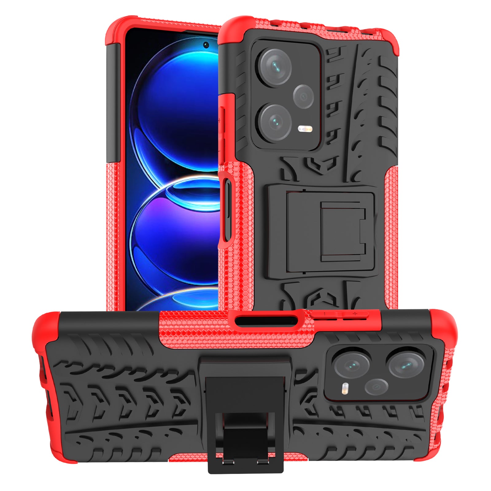 Phone Case for Xiaomi Redmi Note 12 Pro 5G Hard PC TPU Phone Shell Kickstand Drop Protection Phone Cover