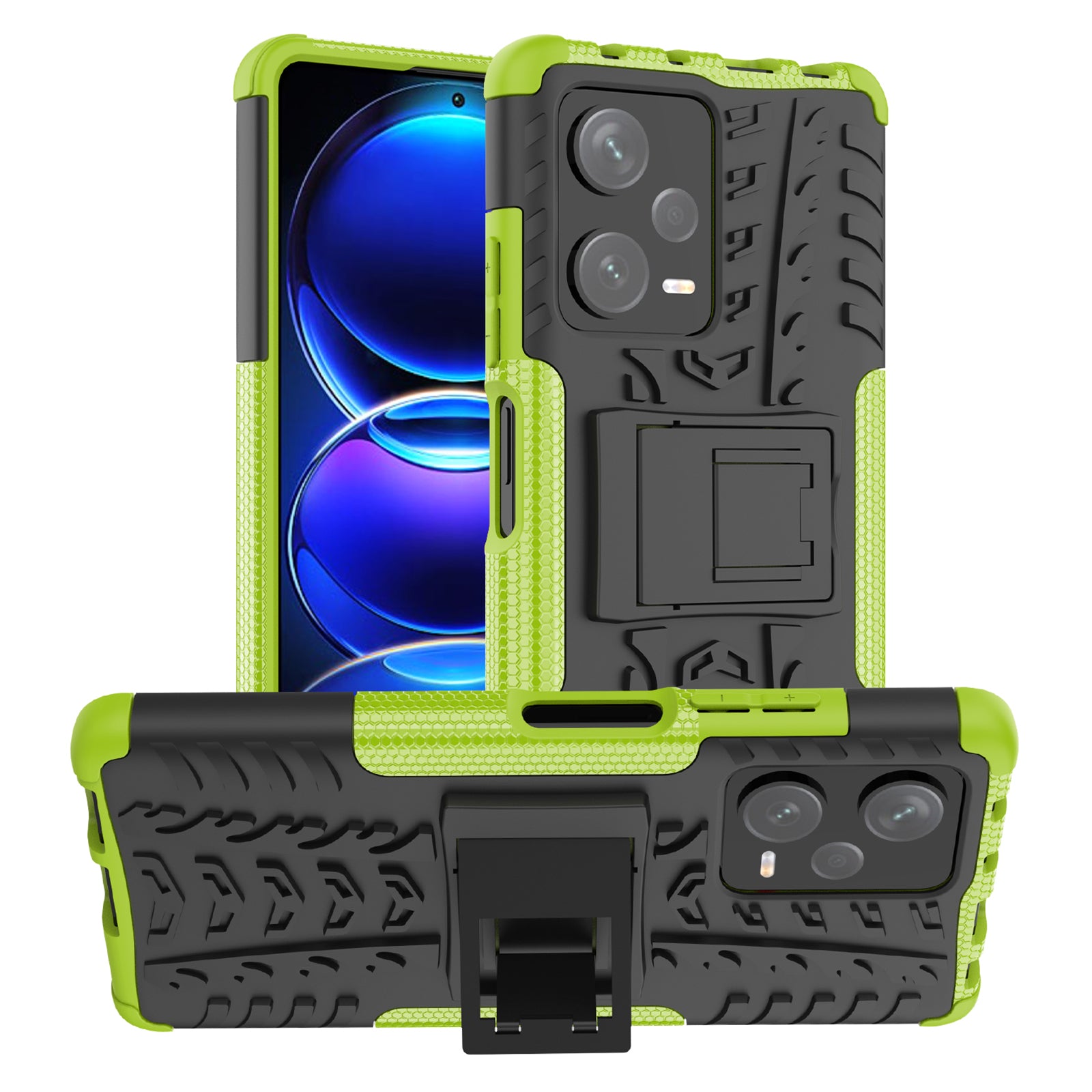Phone Case for Xiaomi Redmi Note 12 Pro 5G Hard PC TPU Phone Shell Kickstand Drop Protection Phone Cover