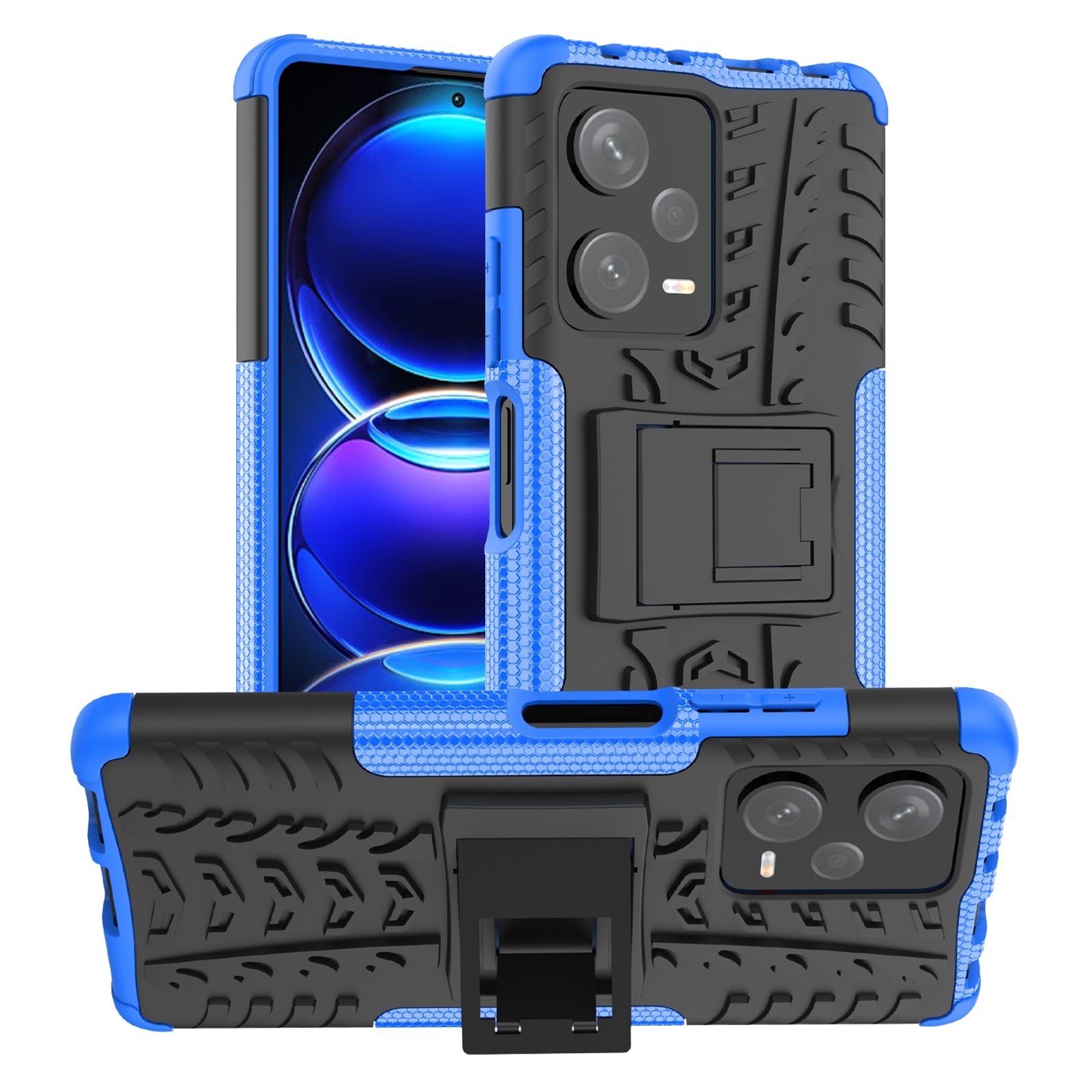 Phone Case for Xiaomi Redmi Note 12 Pro 5G Hard PC TPU Phone Shell Kickstand Drop Protection Phone Cover