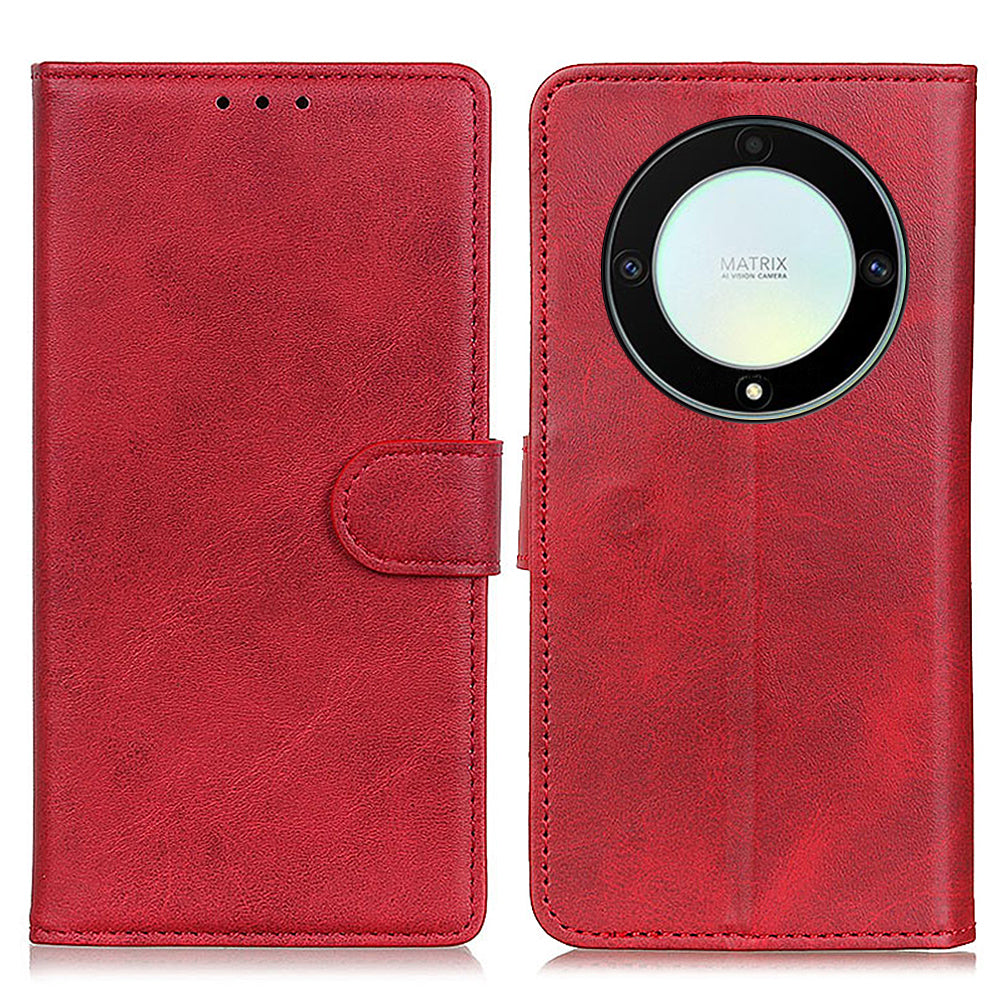 For Honor X9a 5G X40 5G Magic5 Lite 5G Phone Case Cowhide Texture Leather Wallet Stand Full Protection Phone Cover
