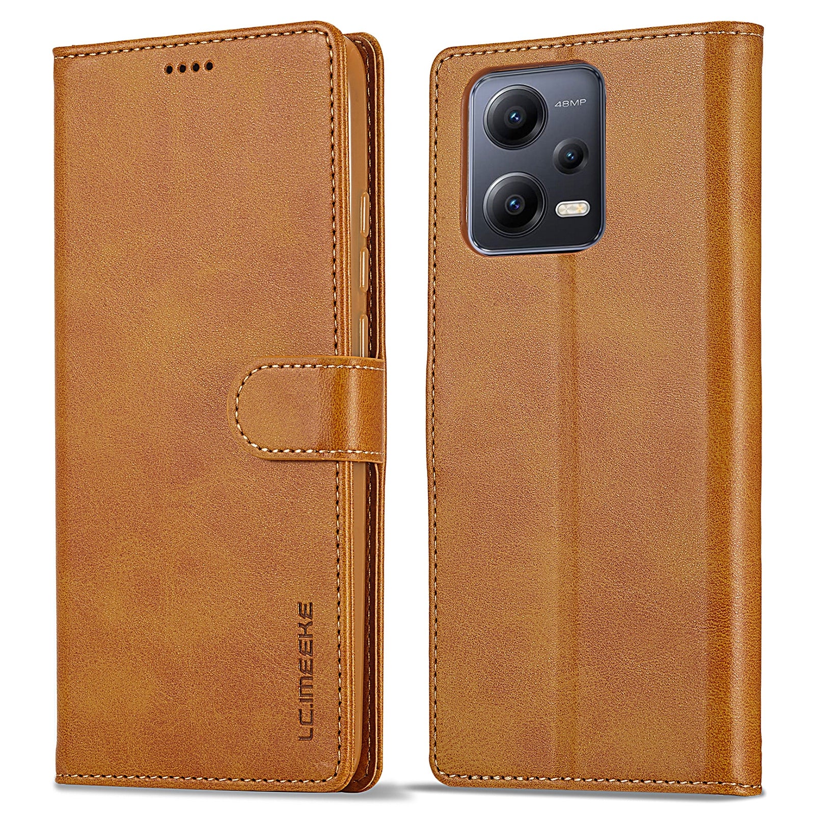 LC.IMEEKE For Xiaomi Redmi Note 12 Pro 5G 12 Pro Speed 5G Poco X5 Pro 5G Leather Phone Case Calf Texture Wallet Stand Shockproof Cover