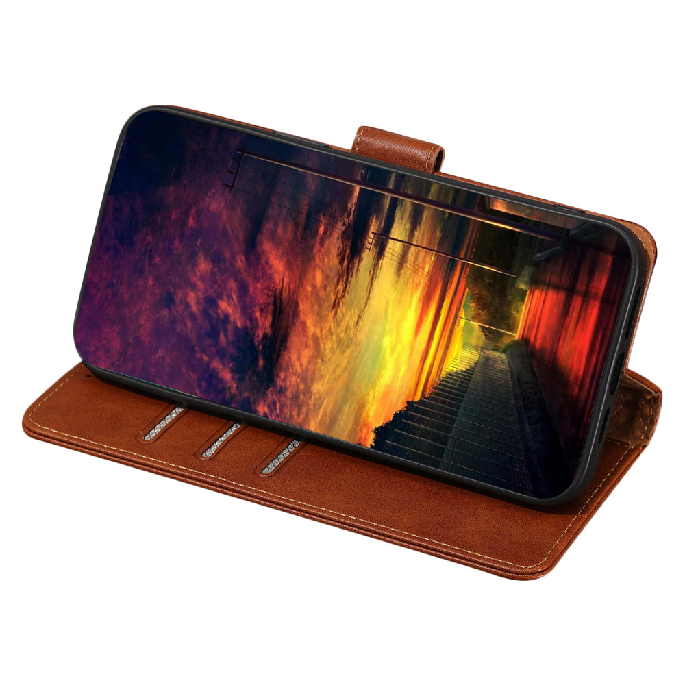 For Xiaomi Redmi K60E 5G RFID Blocking Cowhide Texture PU Leather Stand Wallet Phone Case Cover