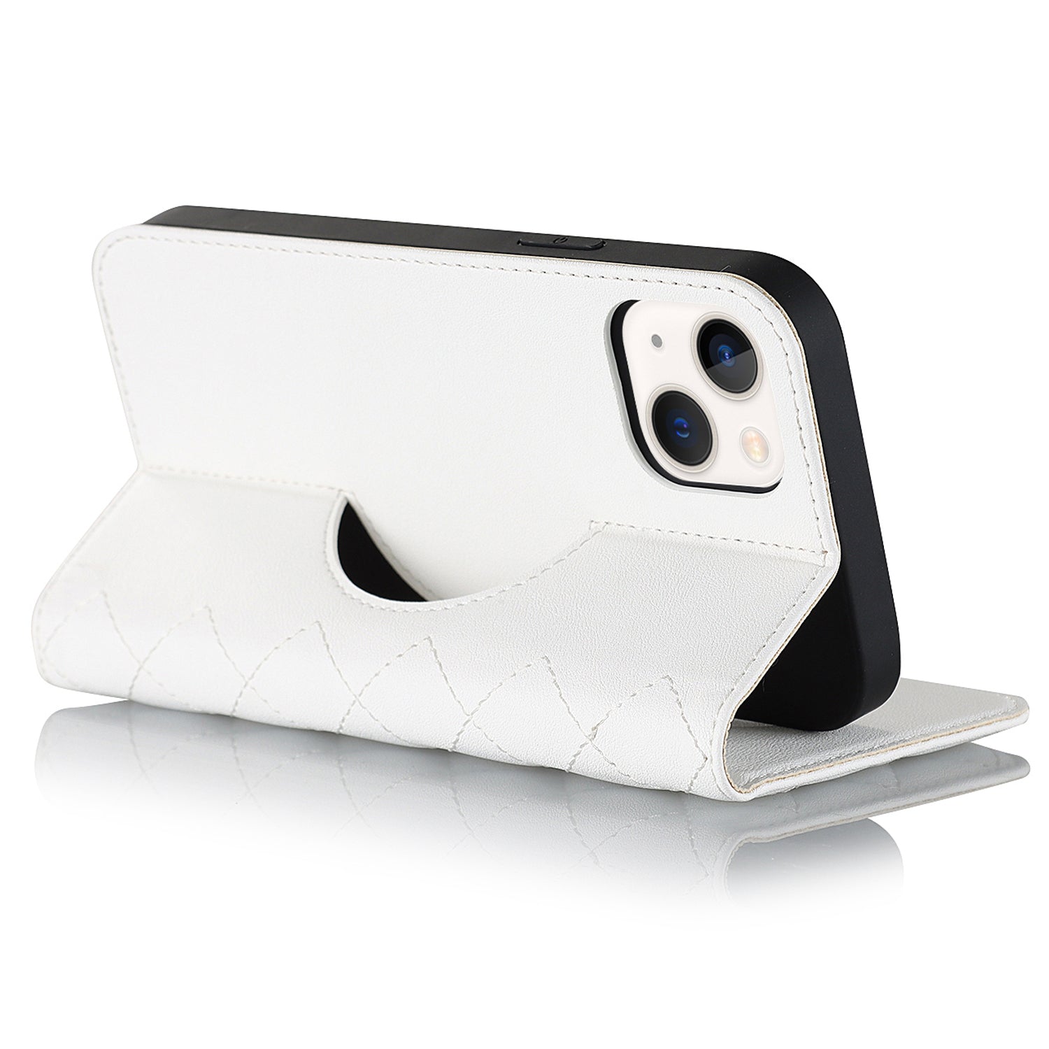 For iPhone 13 mini 5.4 inch RFID Blocking Phone Case Card Holder Stand Phone Leather Cover Compatible with MagSafe