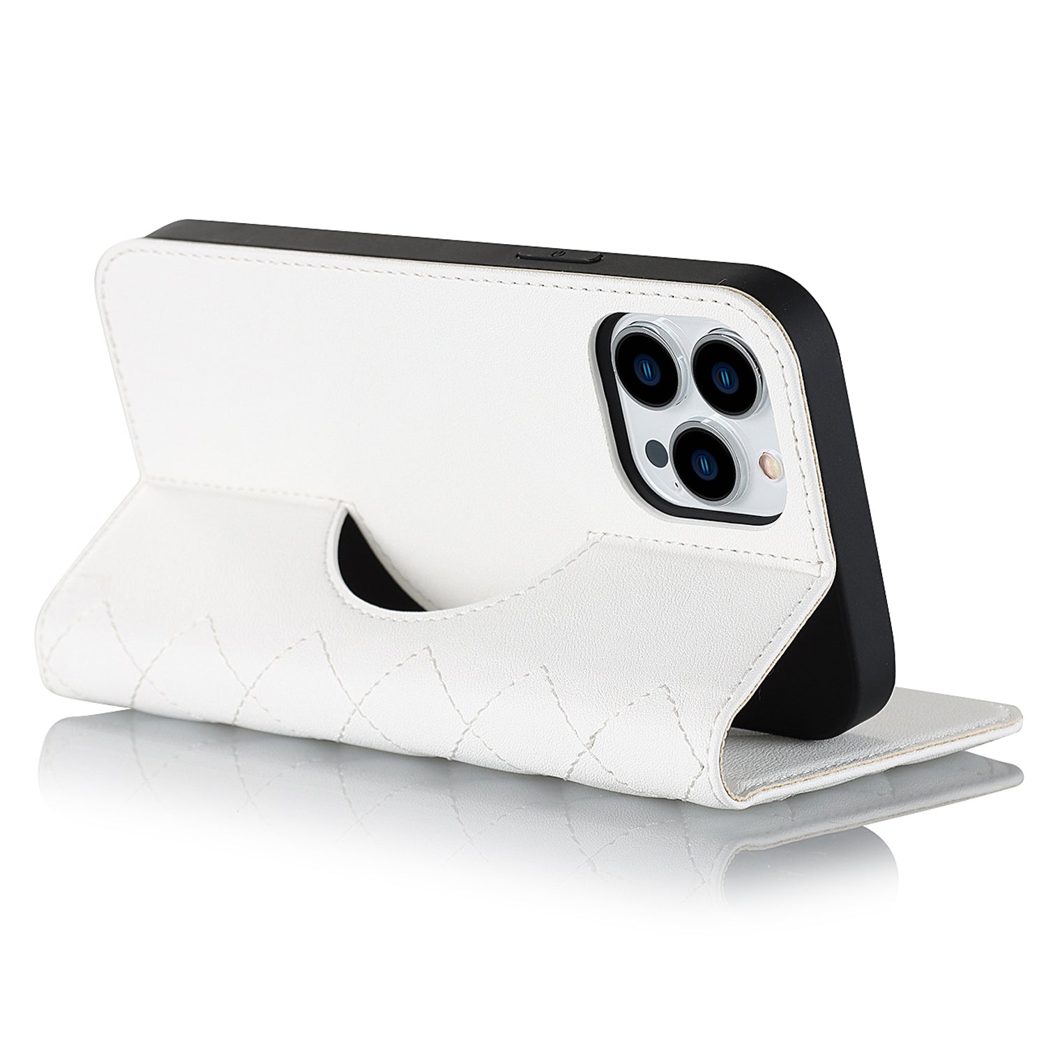 Leather Phone Case for iPhone 14 Pro Max Card Holder RFID Blocking Stand Phone Cover Compatible with MagSafe