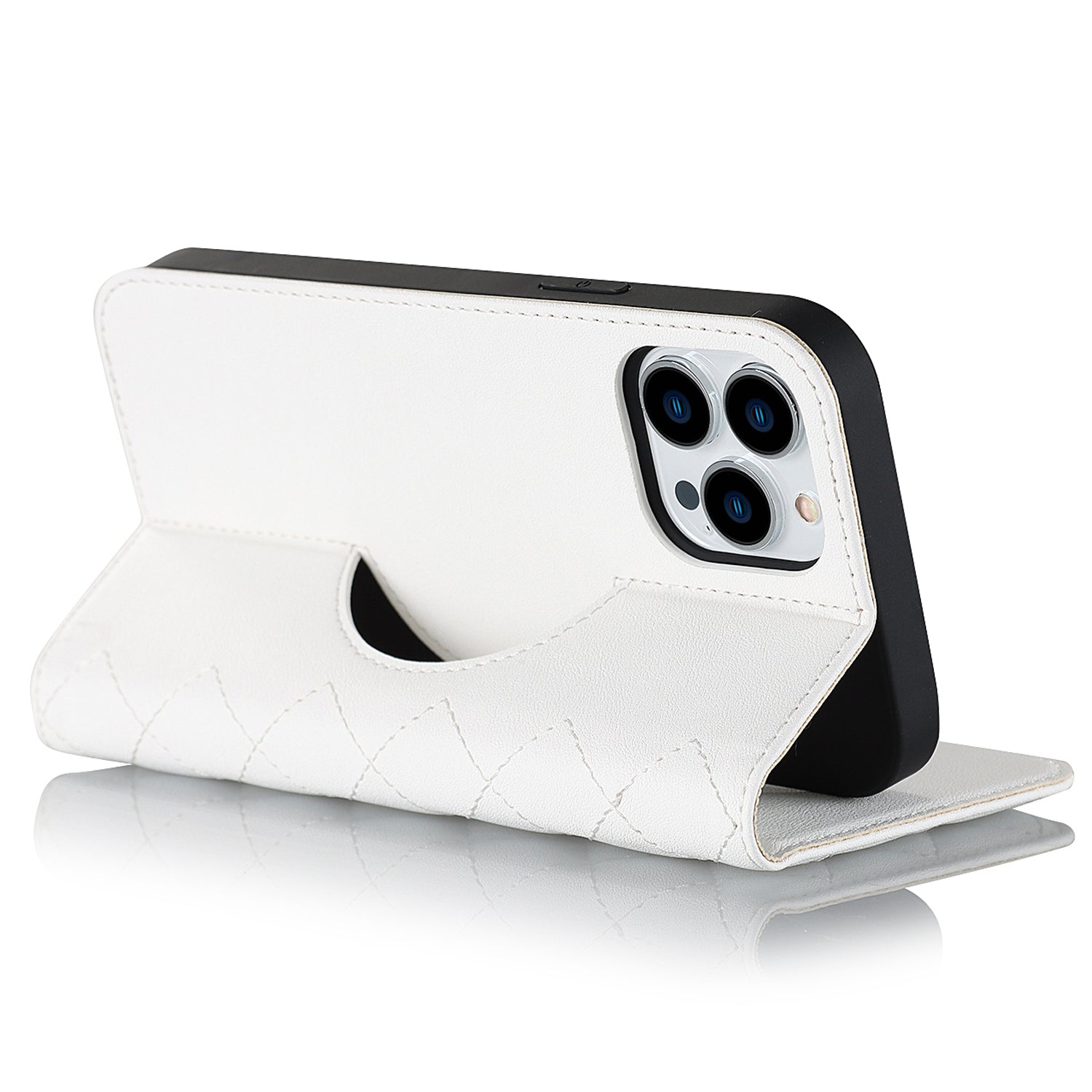 For iPhone 12 Pro Max 6.7 inch Phone Stand Case PU Leather RFID Blocking Card Holder Phone Cover Compatible with MagSafe