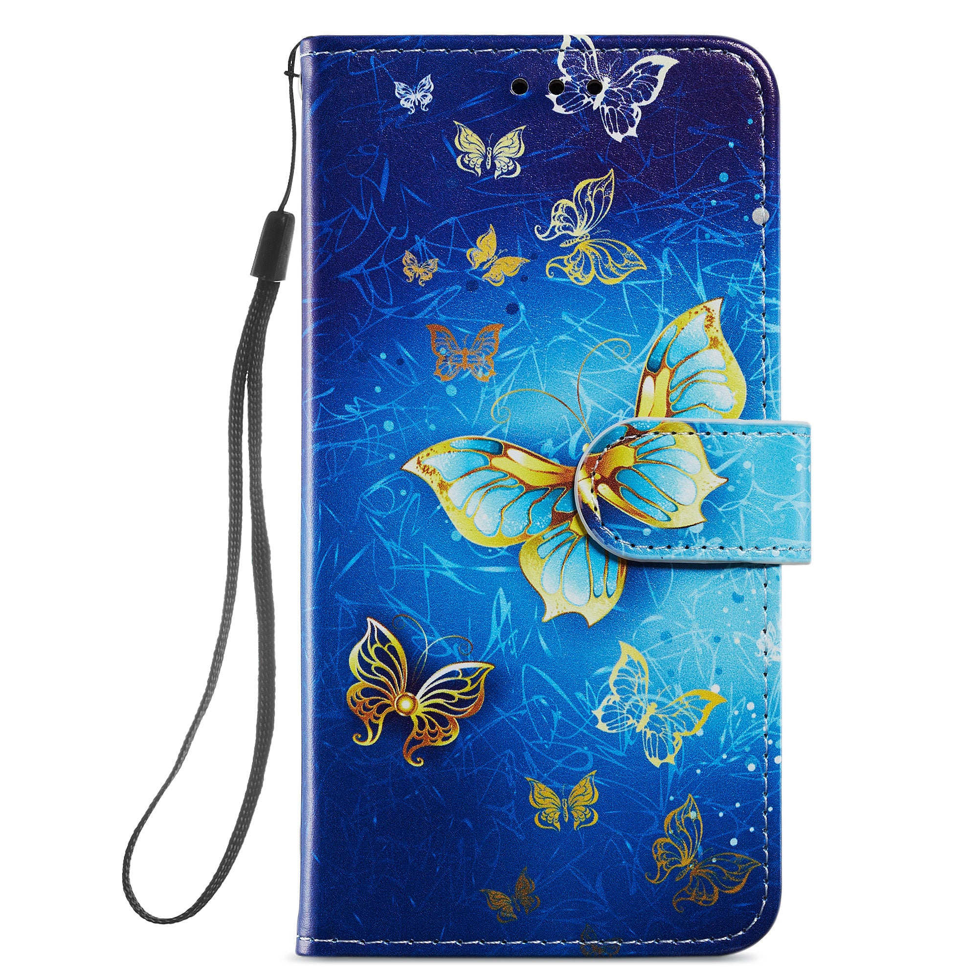 For Samsung Galaxy A14 5G PU Leather Phone Case Wallet Stand Pattern Printing Flip Phone Cover with Strap