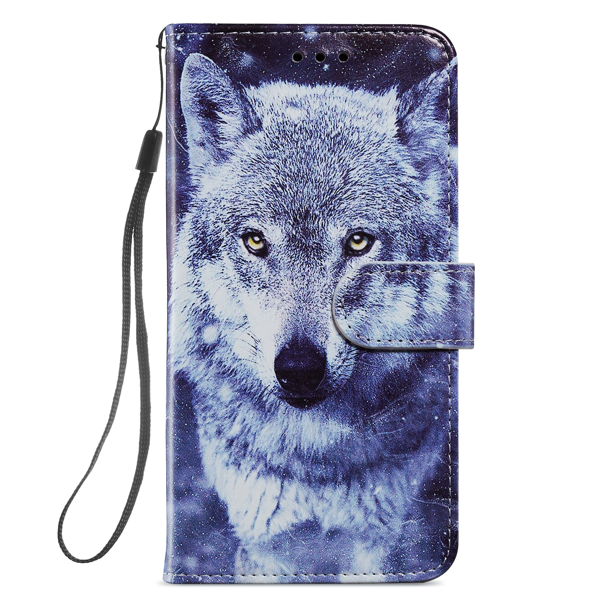 For Samsung Galaxy A54 5G PU Leather Flip Cover Wallet Stand Pattern Printing Phone Holder Cover with Strap