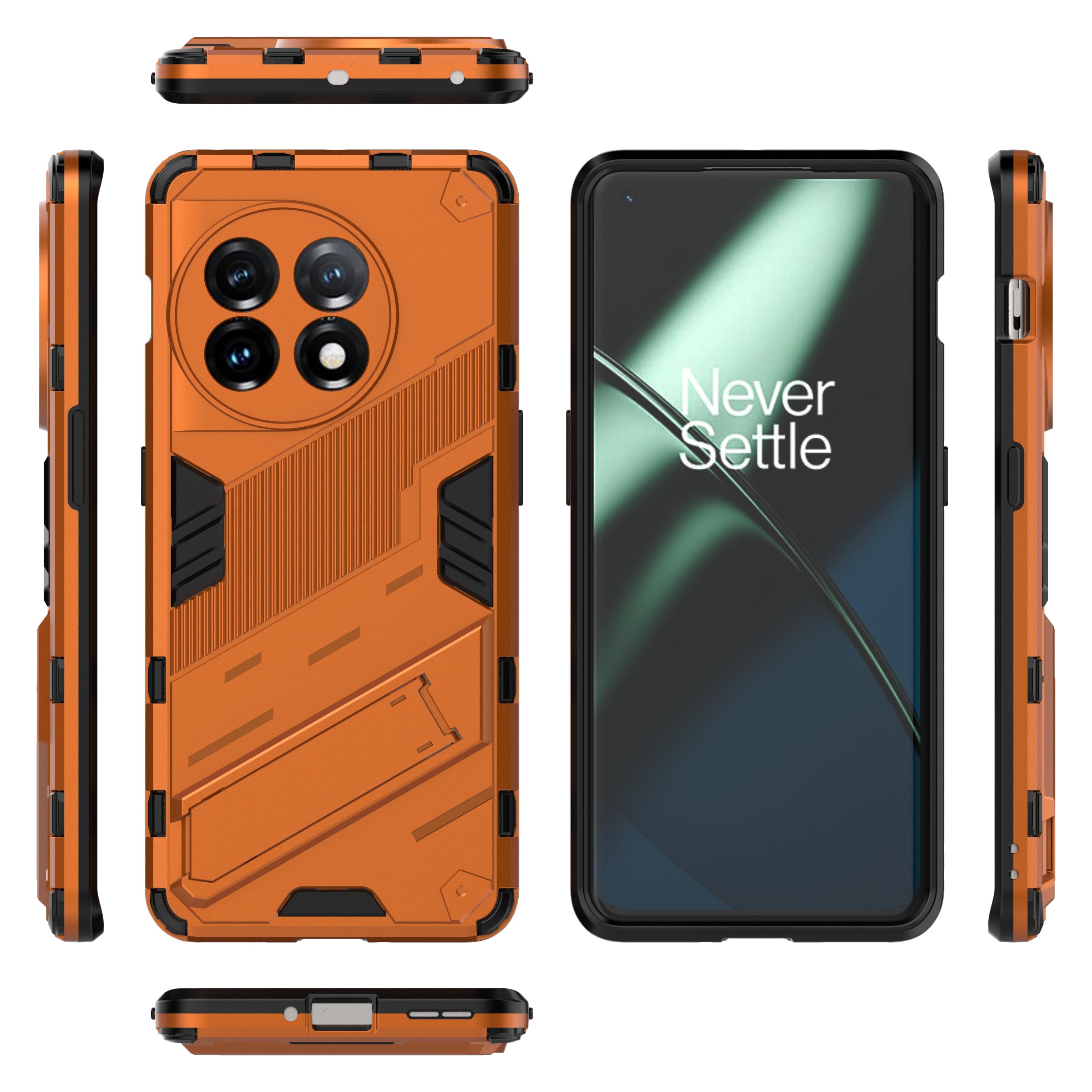 Phone Case for OnePlus 11 5G Kickstand TPU PC Protective Cell Phone Cover